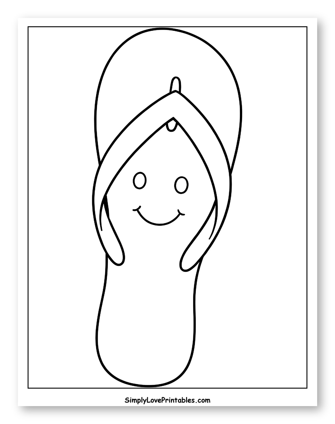 Happy Flip Flop with a Smiling Face