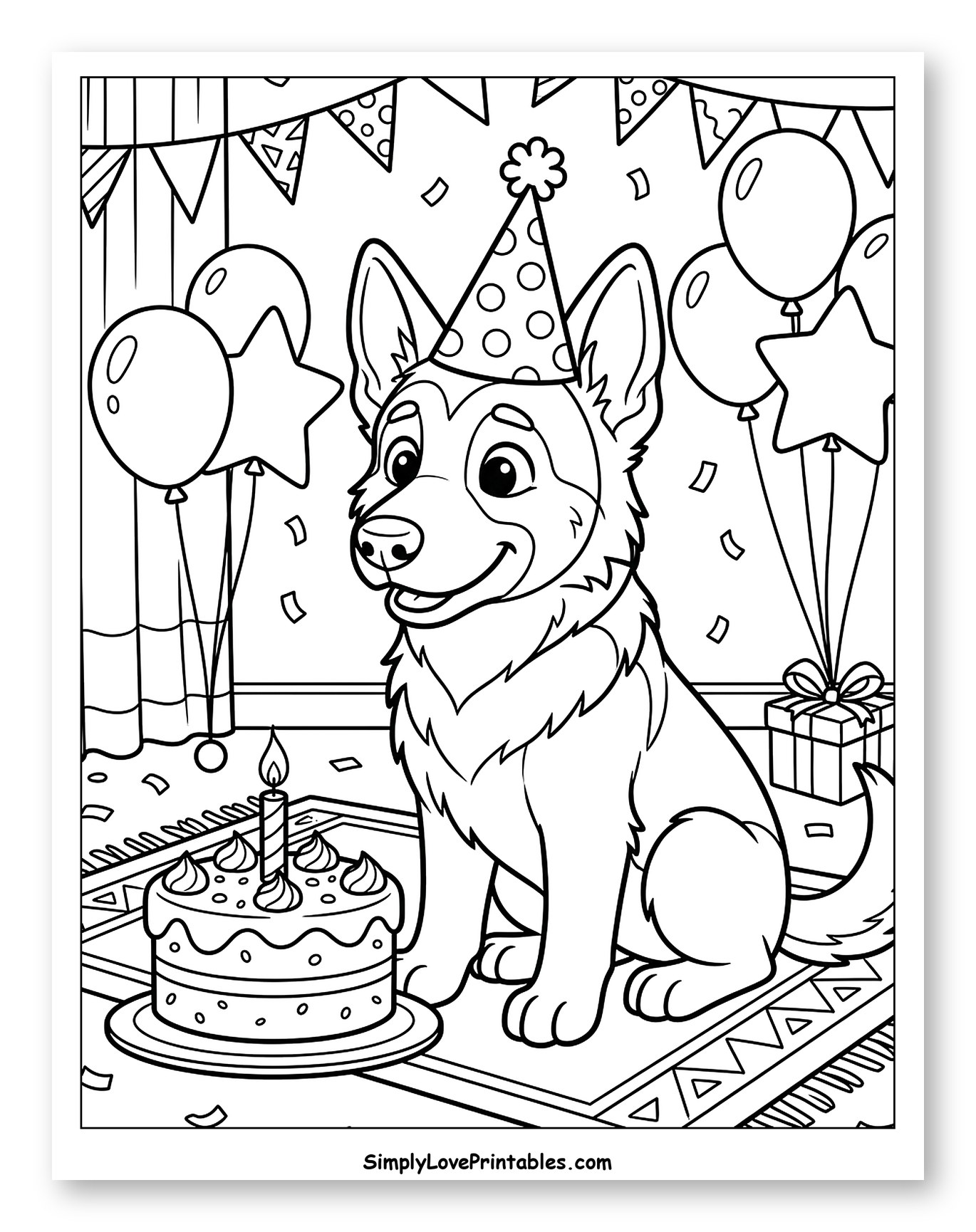 Happy German Shepherd's Birthday Party