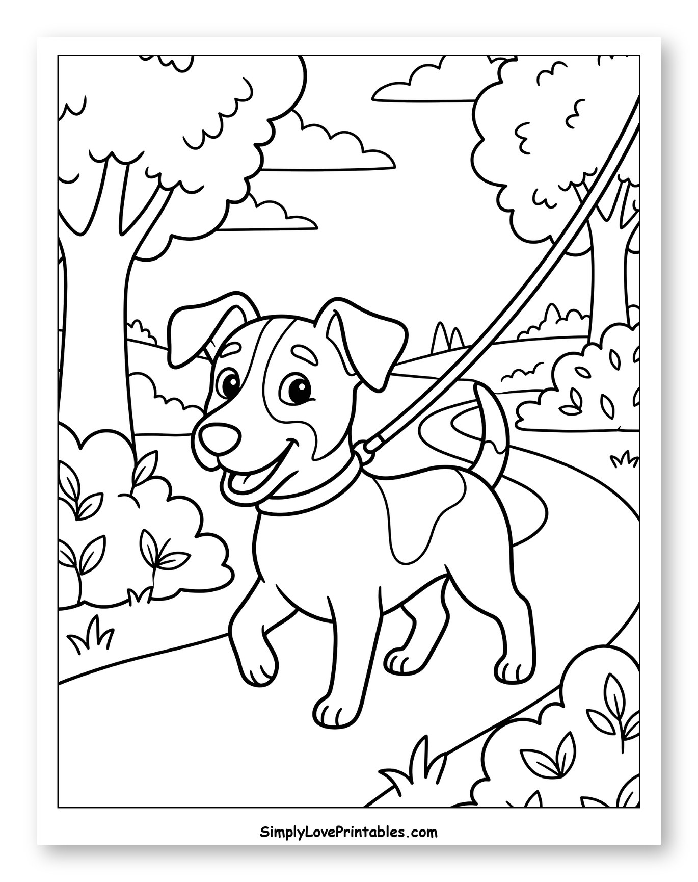 Happy Jack Russell Dog Walking on a Path