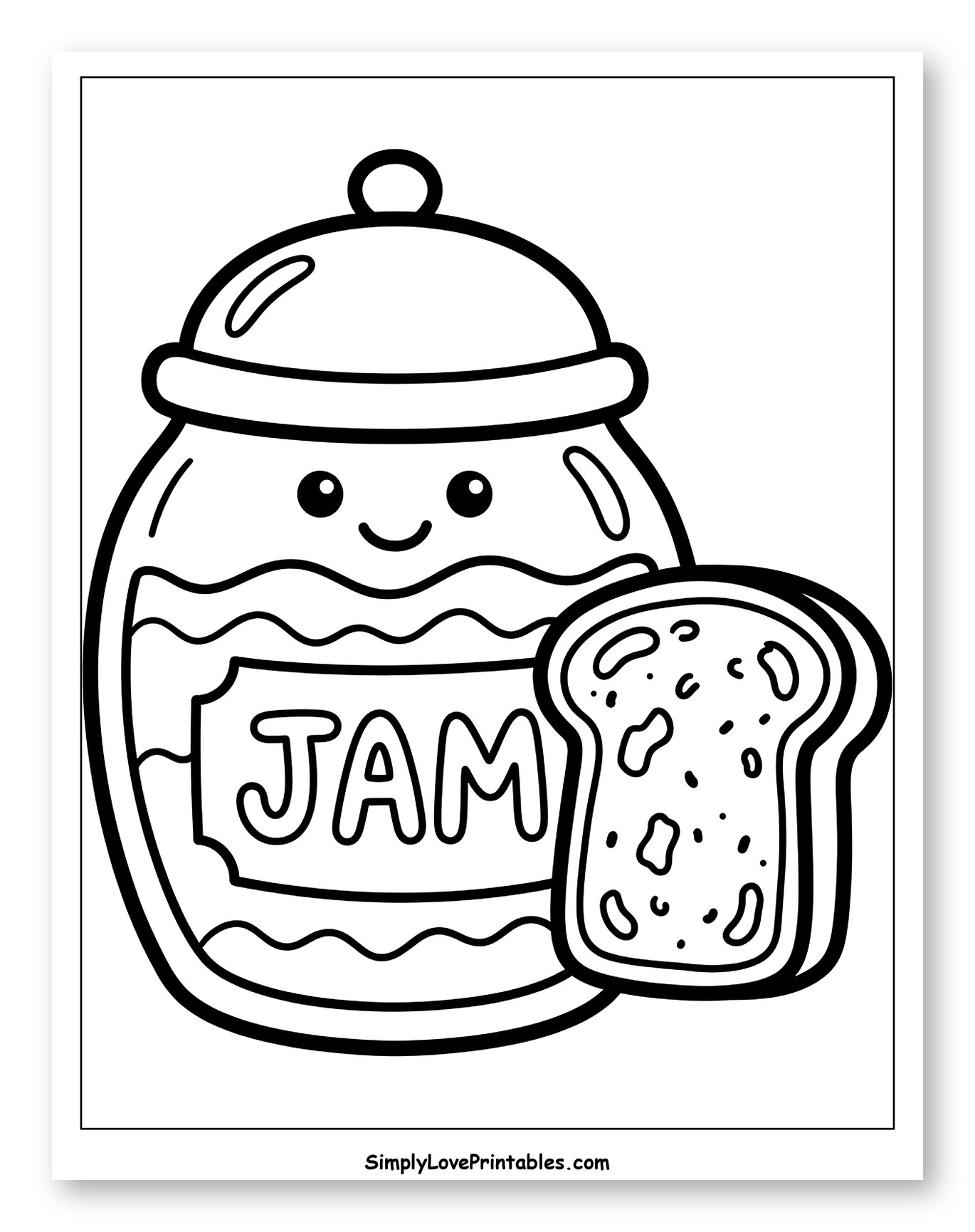 Happy Jam Jar with Toast Slice