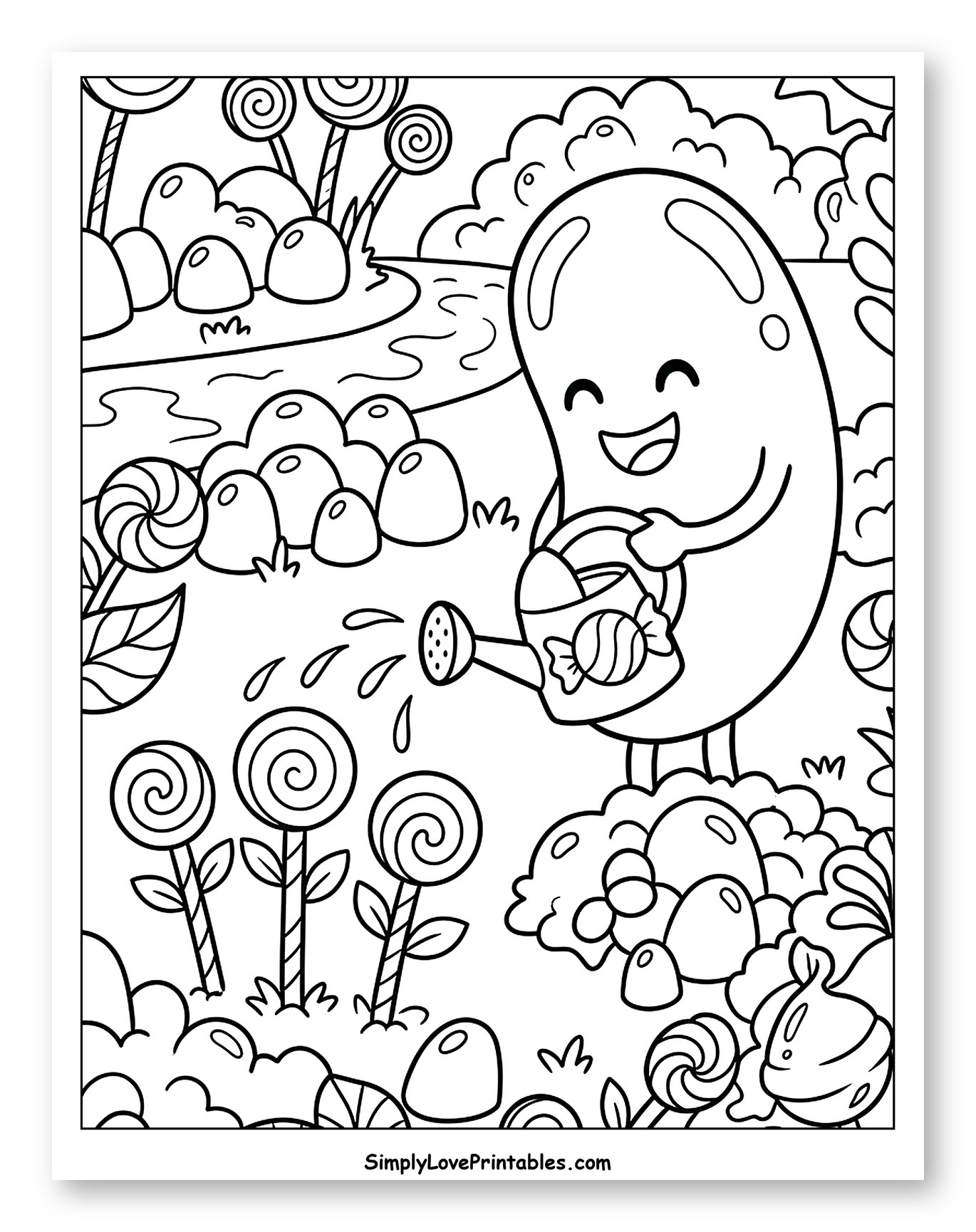 Happy Jelly Bean Watering Candy Garden