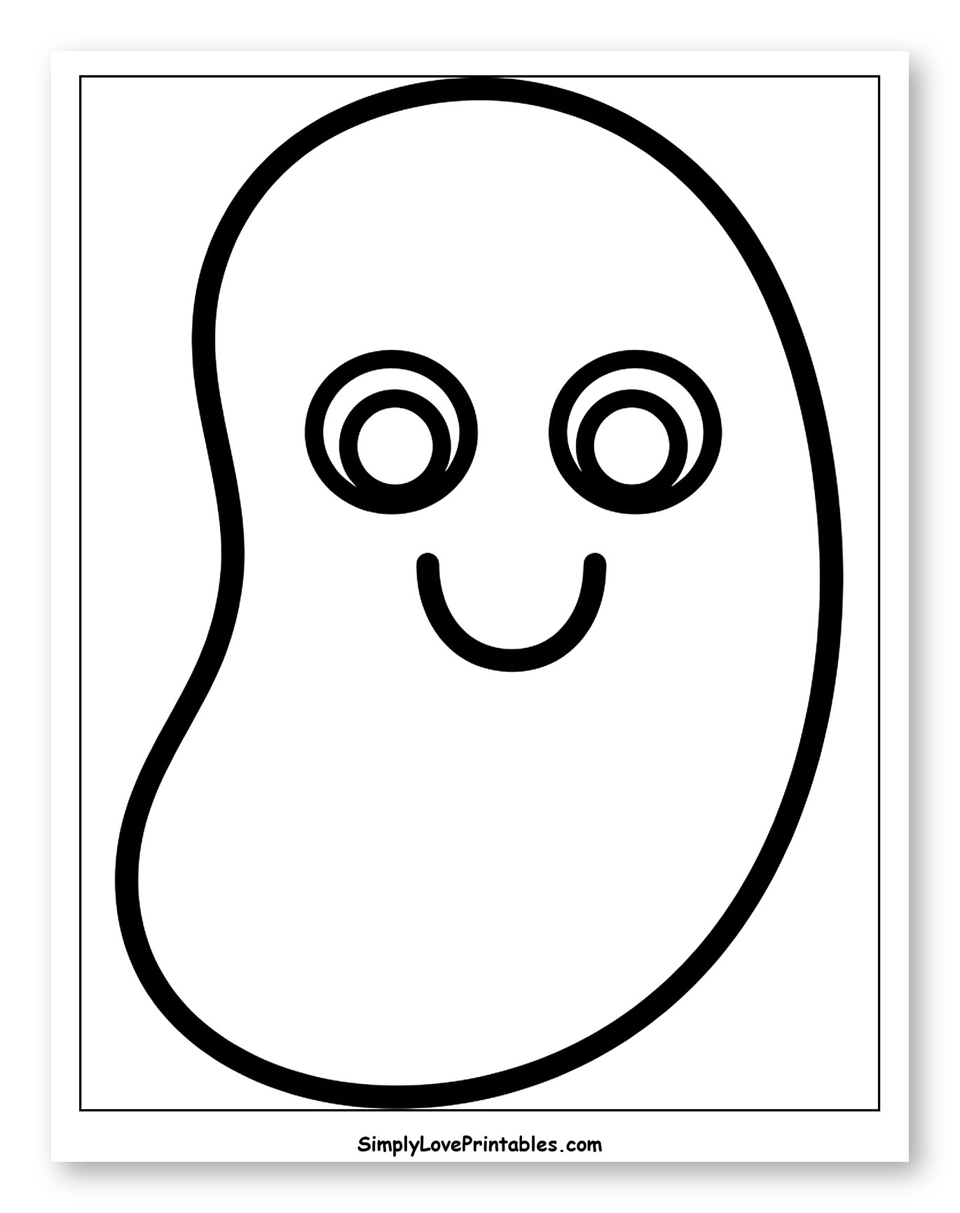 Happy Jelly Bean with a Smile