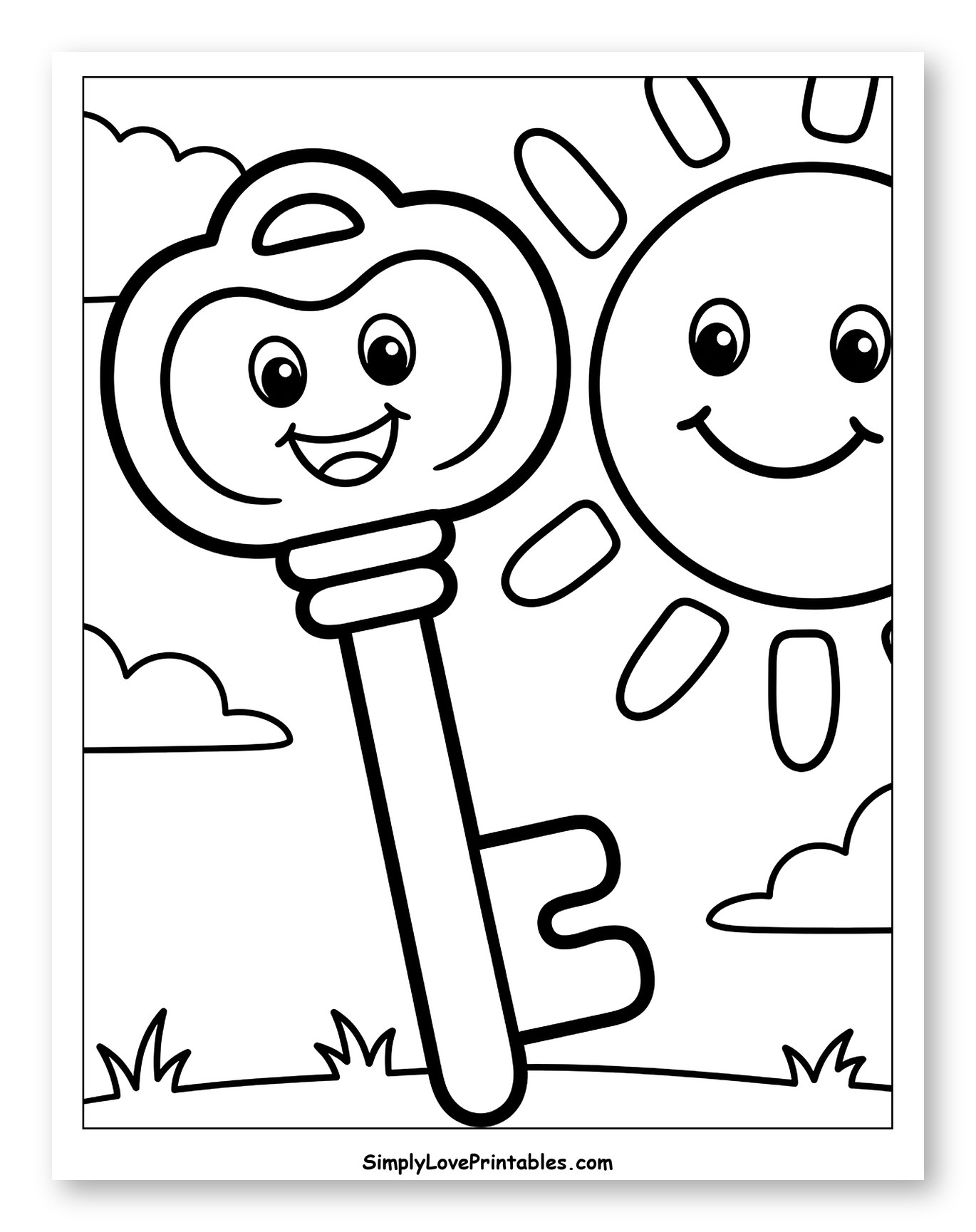 Happy Key and Smiling Sun