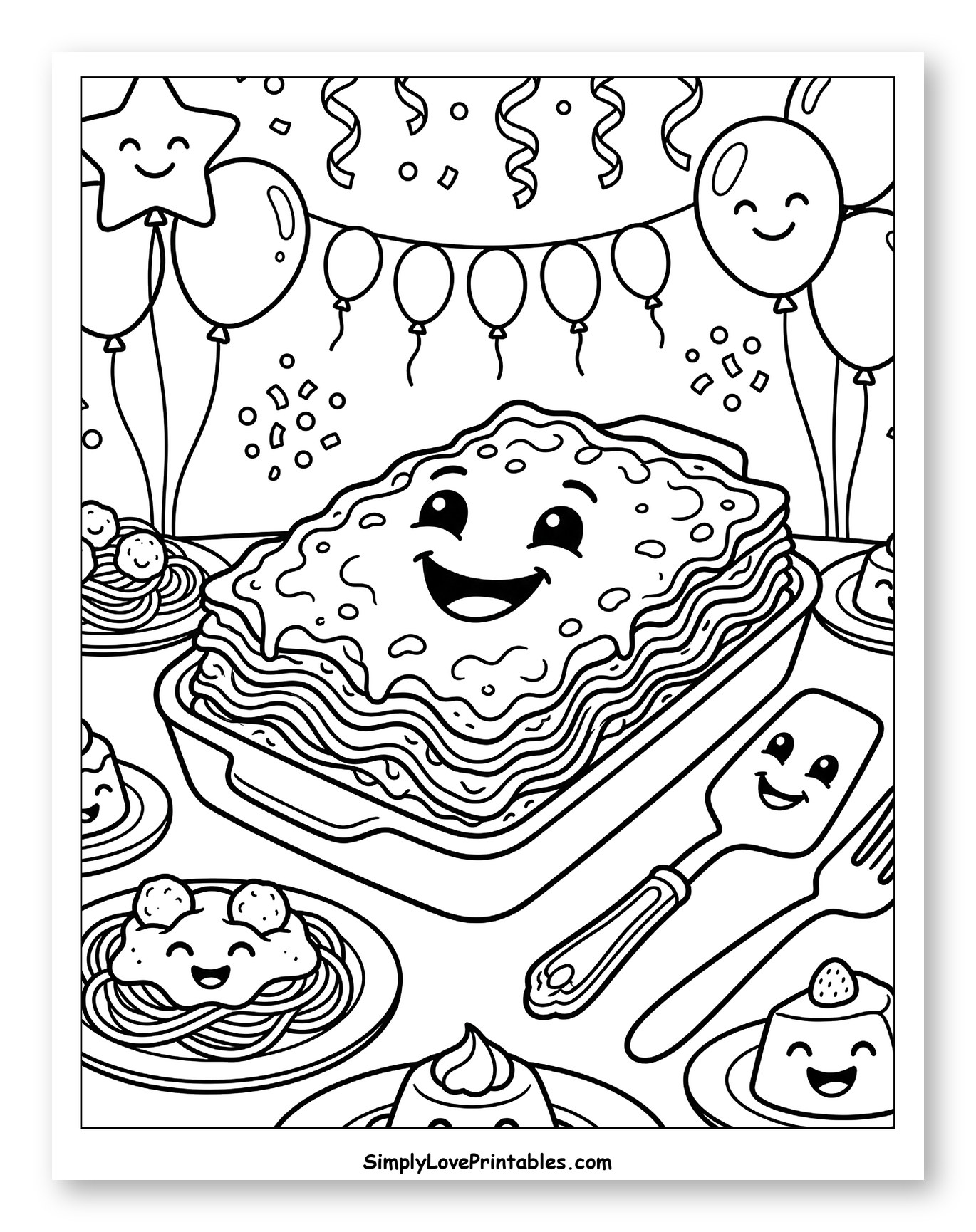 Happy Lasagna Party with Food Friends