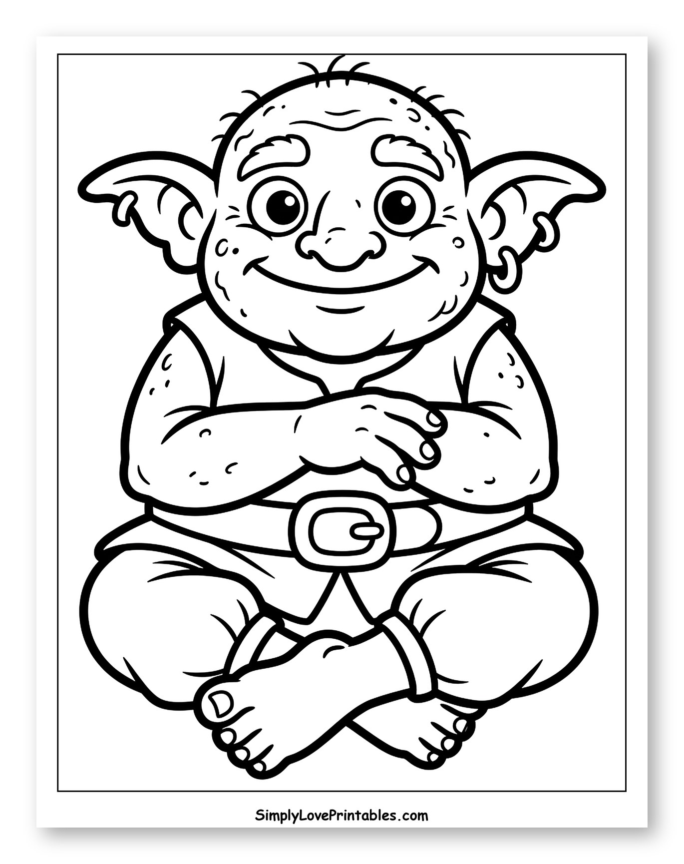 Happy Little Fantasy Creature Sitting