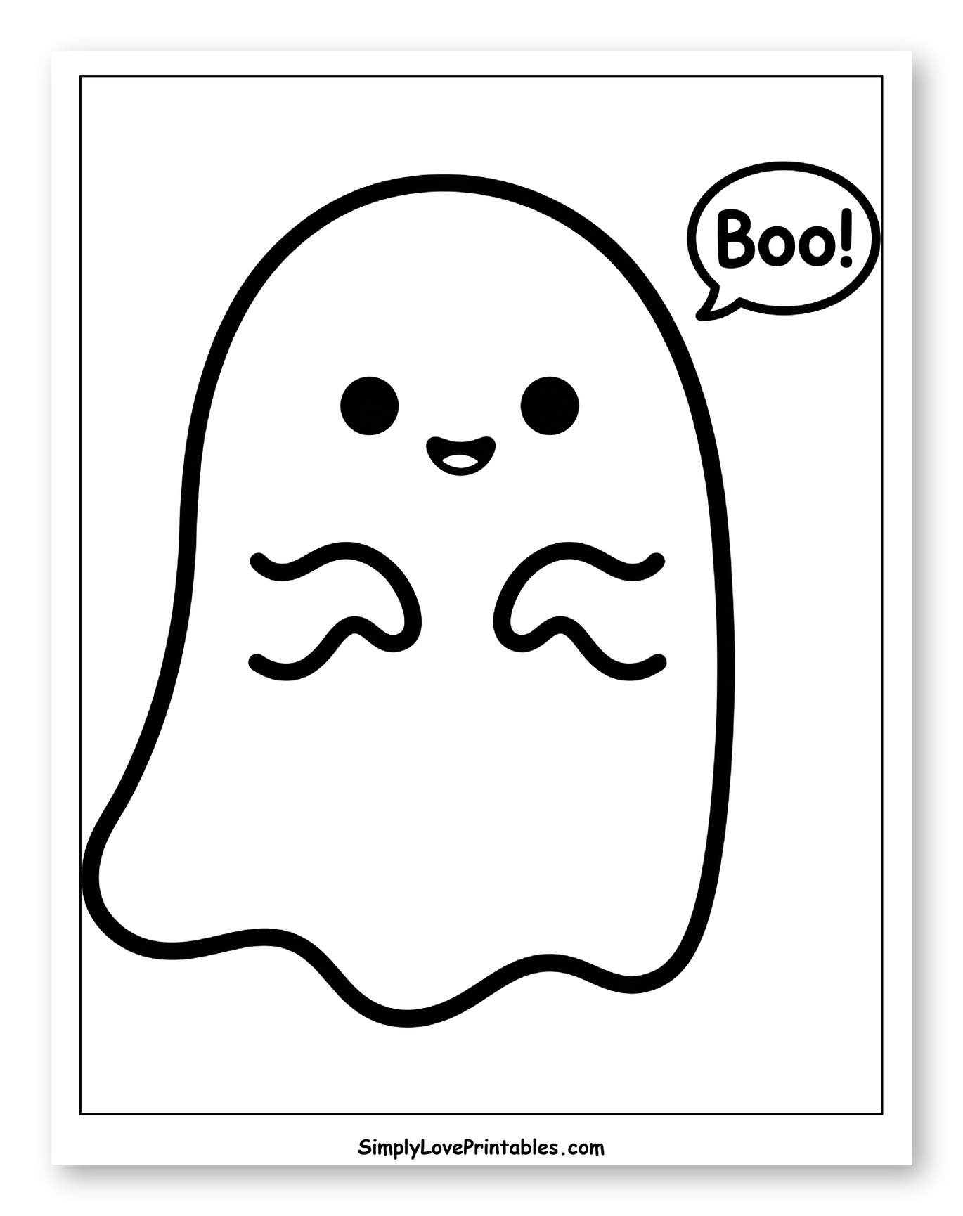 Happy Little Ghost with Boo