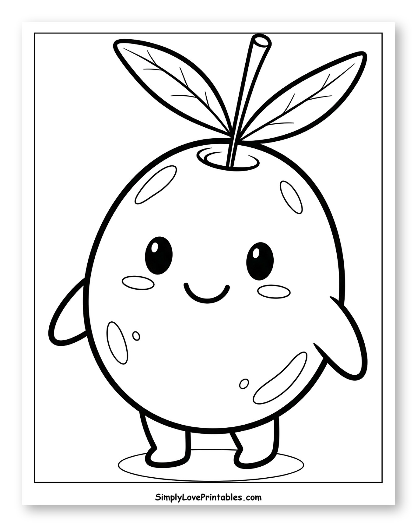 Happy Little Olive Character Standing