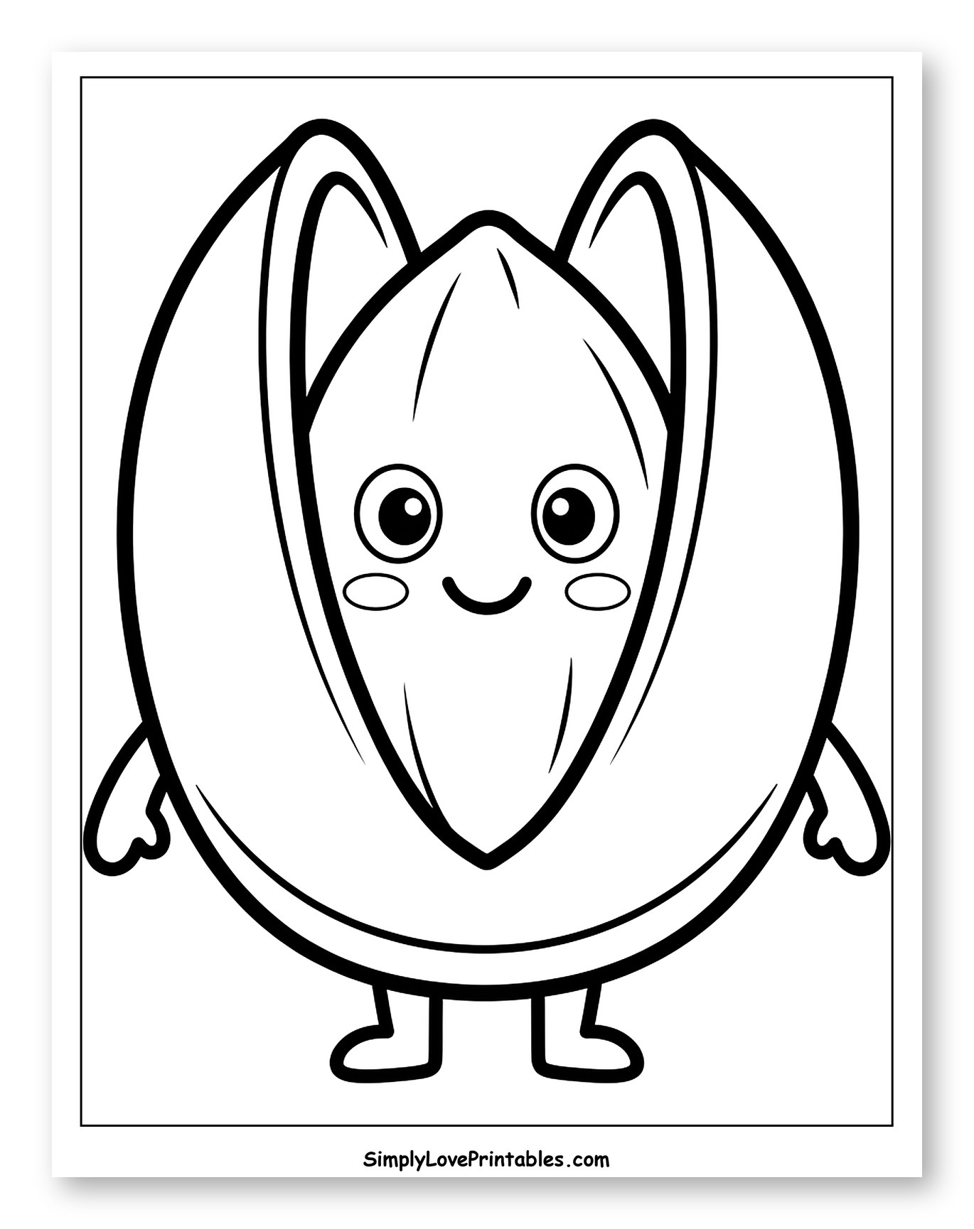 Happy Little Pistachio Nut Character