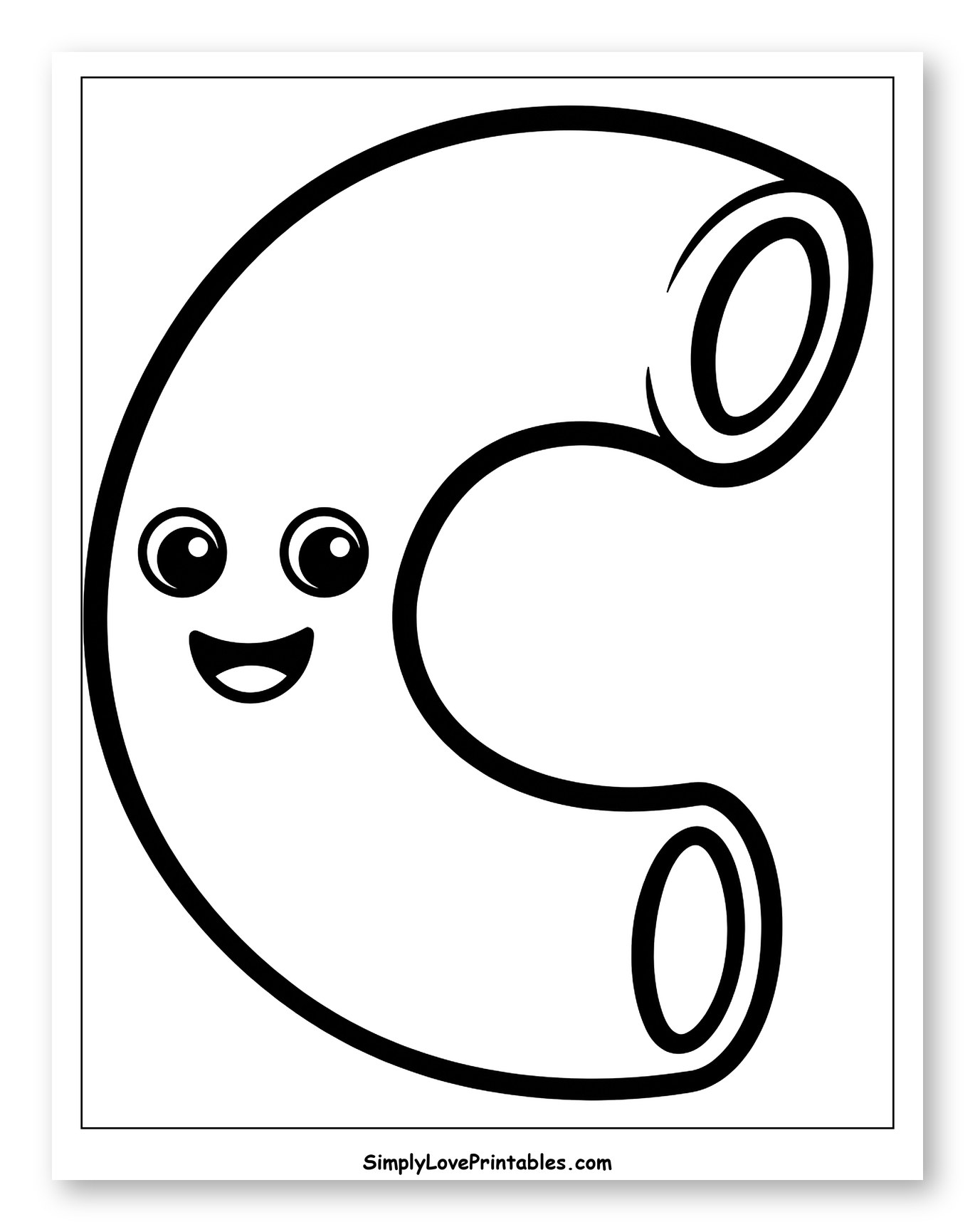 Happy Macaroni Noodle with a Face