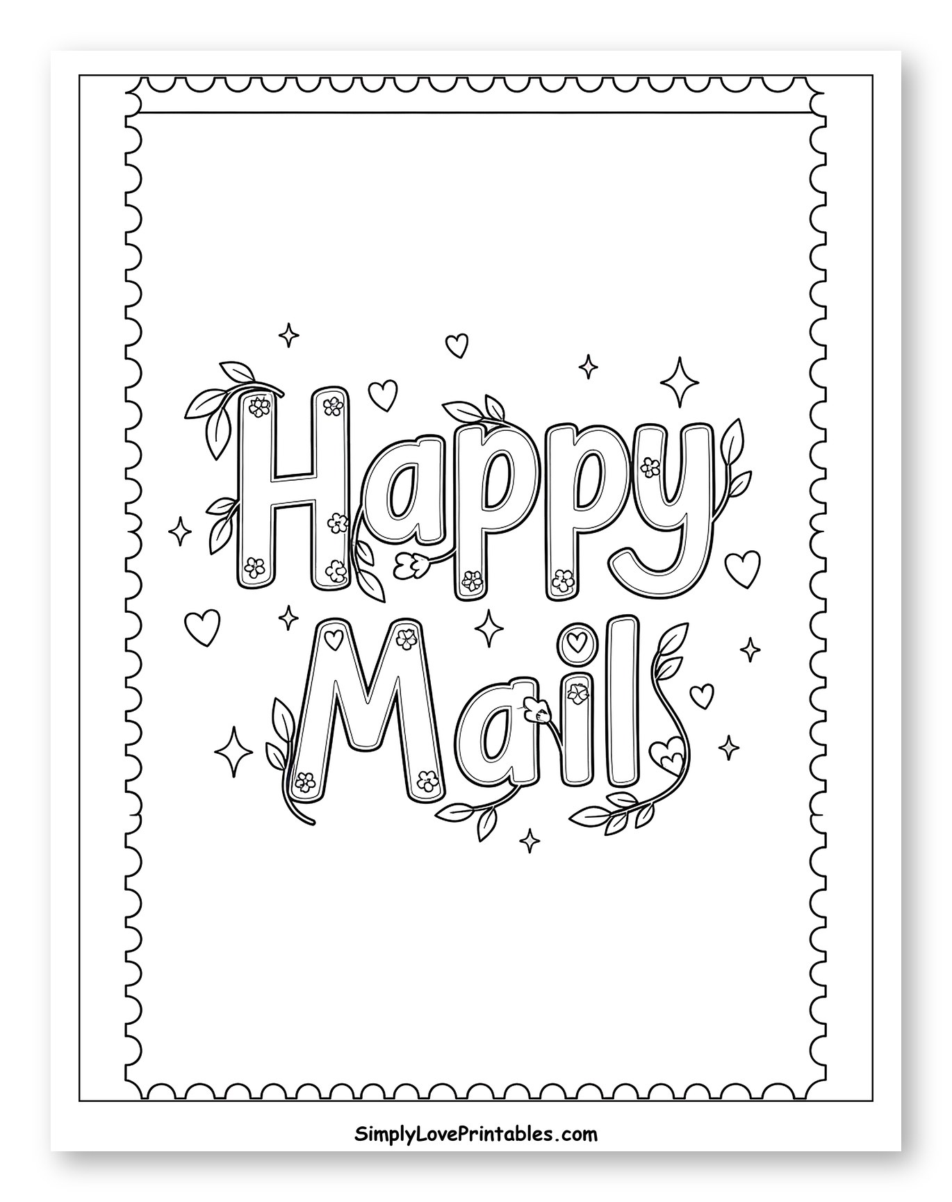 Happy Mails with Floral Embellishments