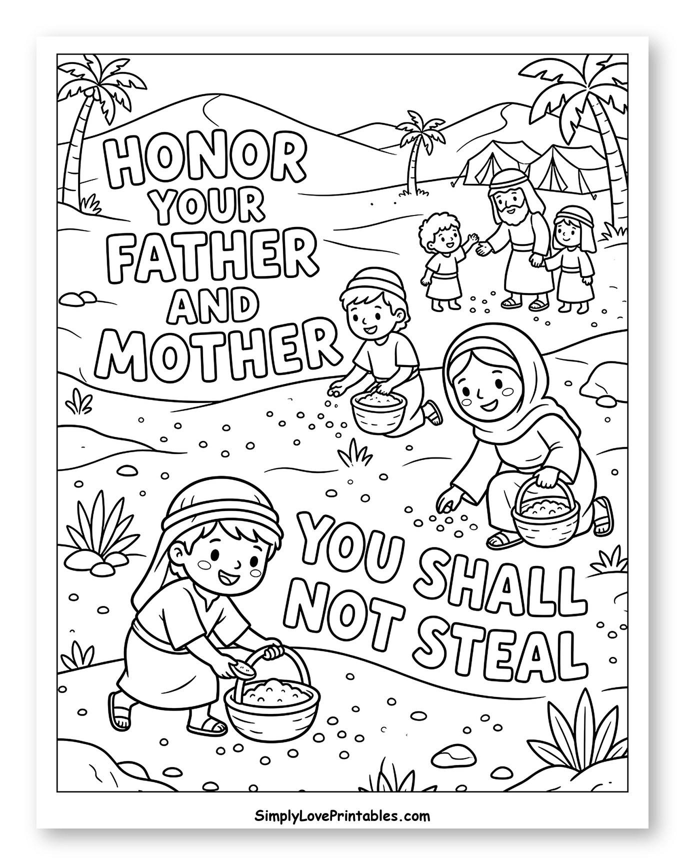Happy Manna Gathering in Desert