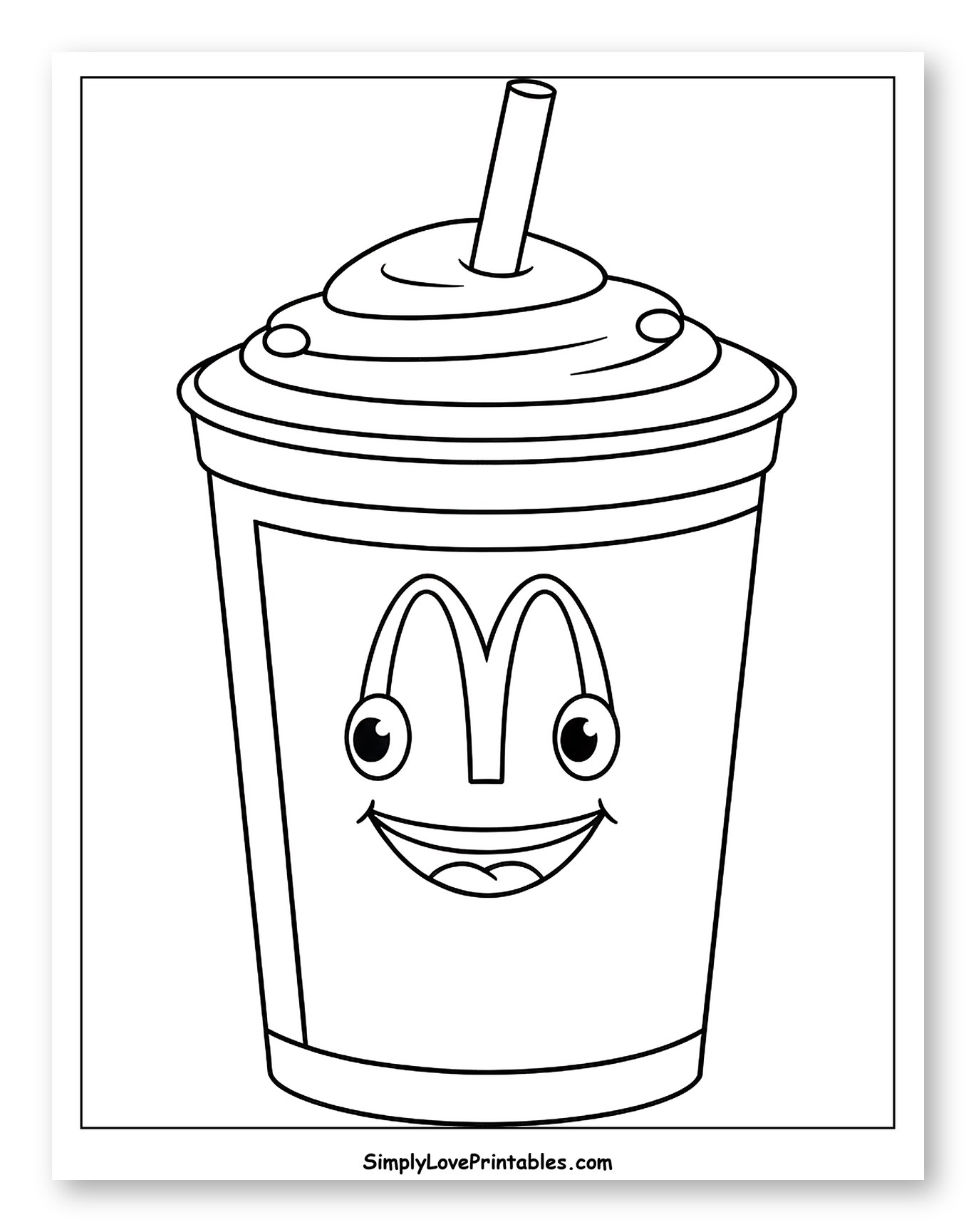Happy McDonald's Milkshake Cup Character