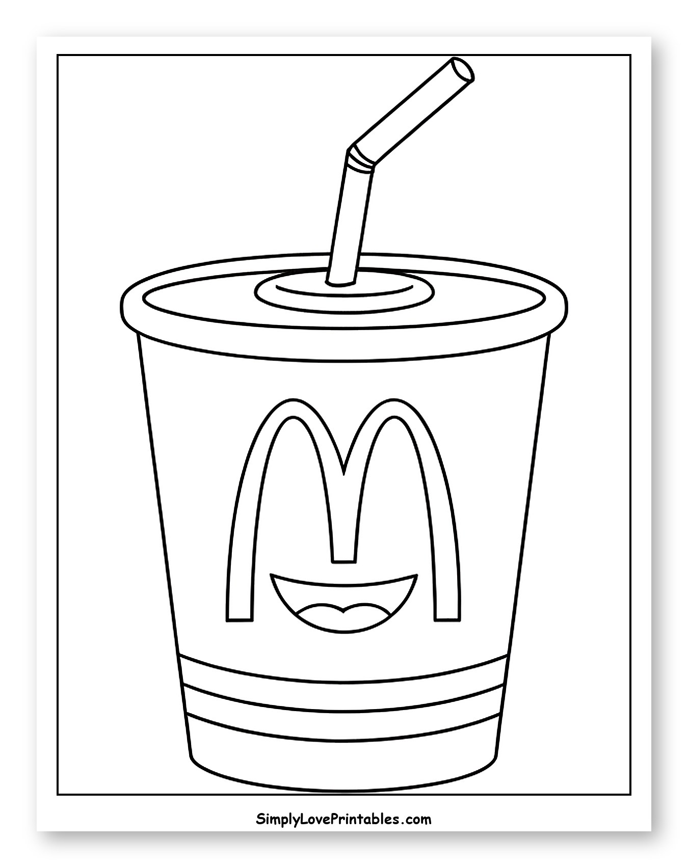 Happy McDonald's Soda Cup with Straw