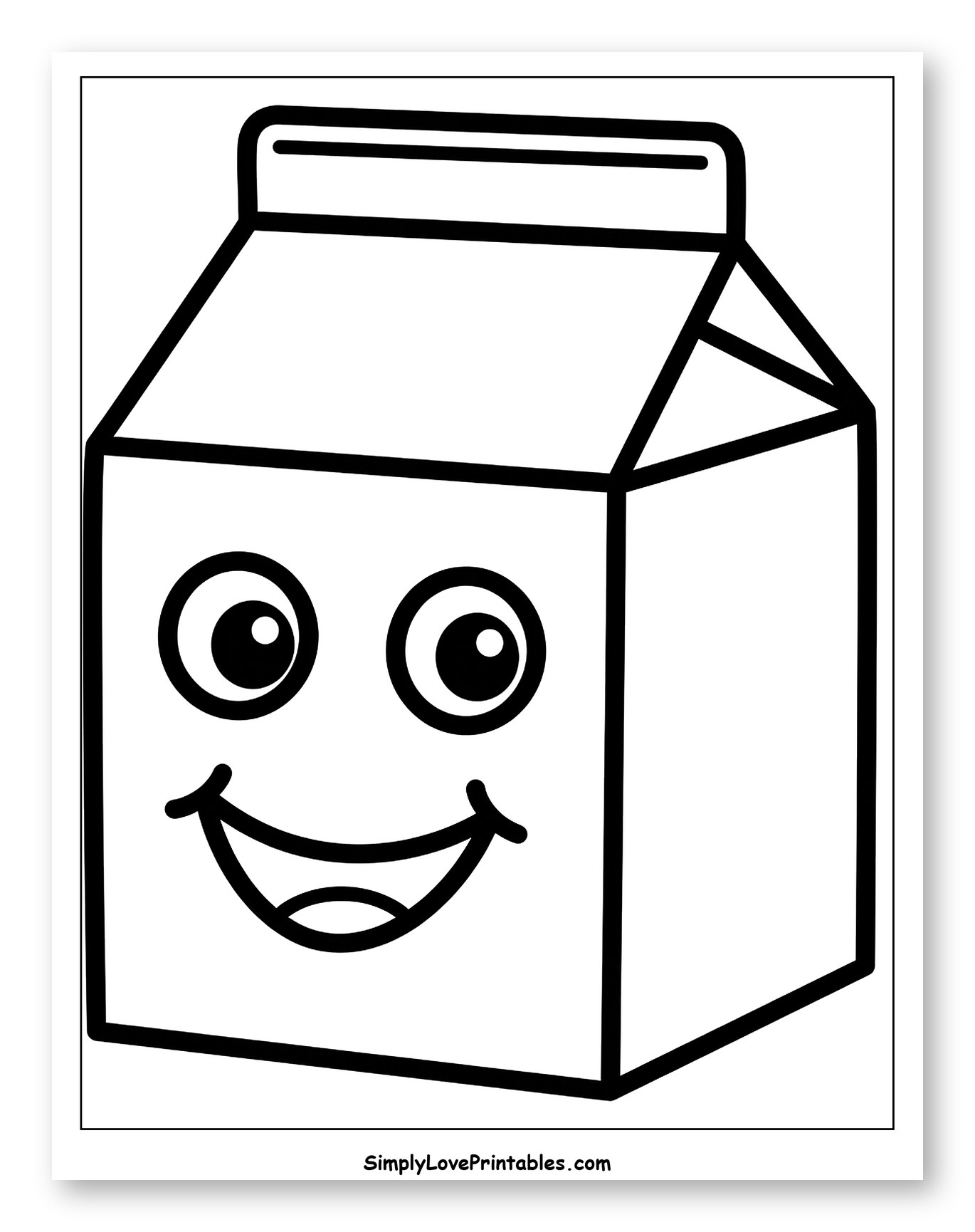 Happy Milk Carton Character