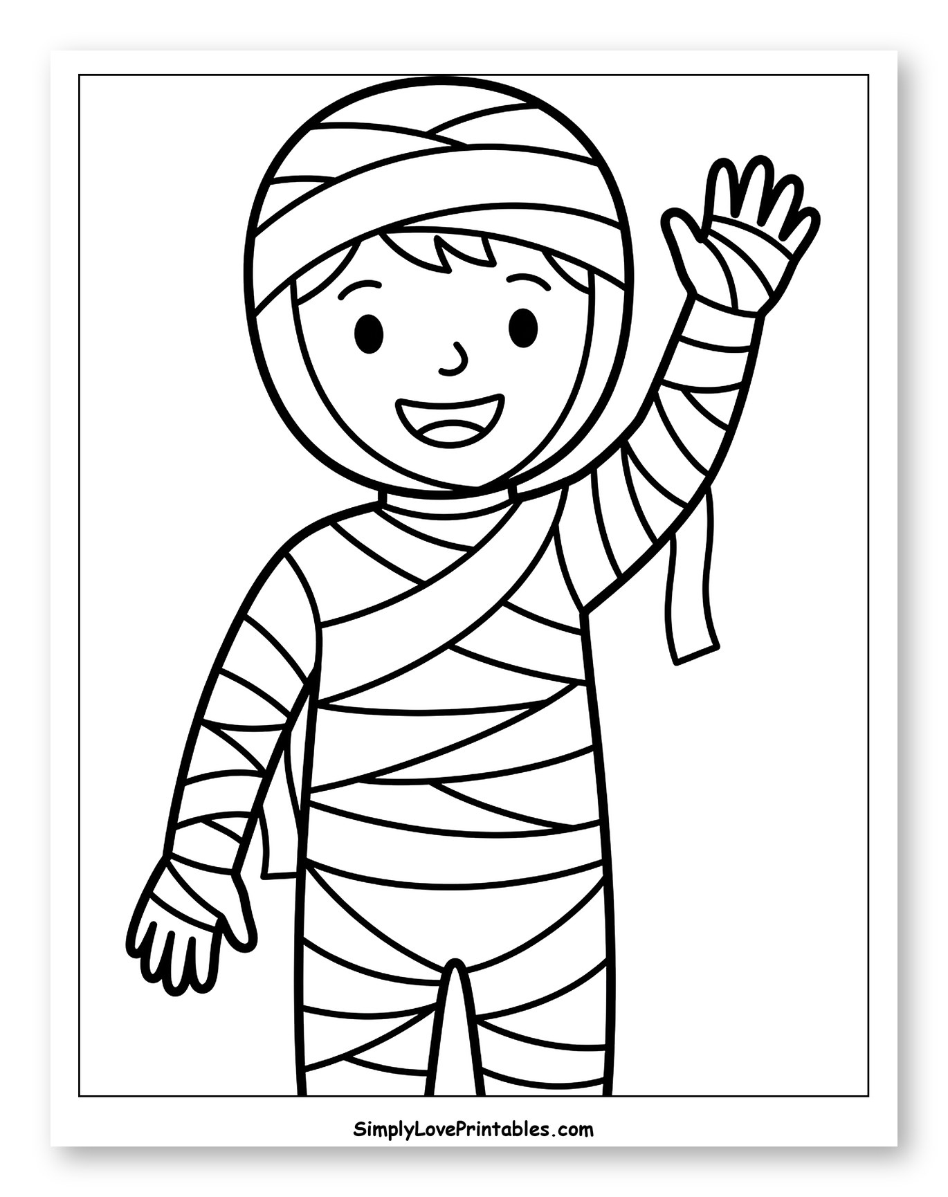 Happy Mummy Waving Halloween Costume
