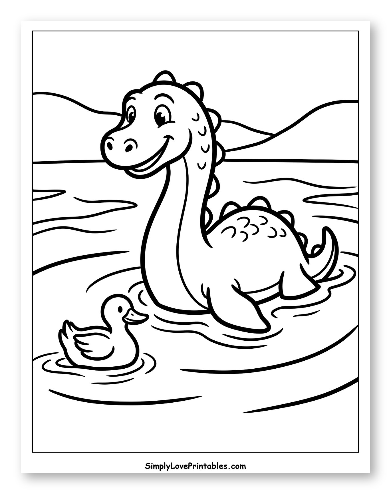 Happy Nessie and Duck in Loch