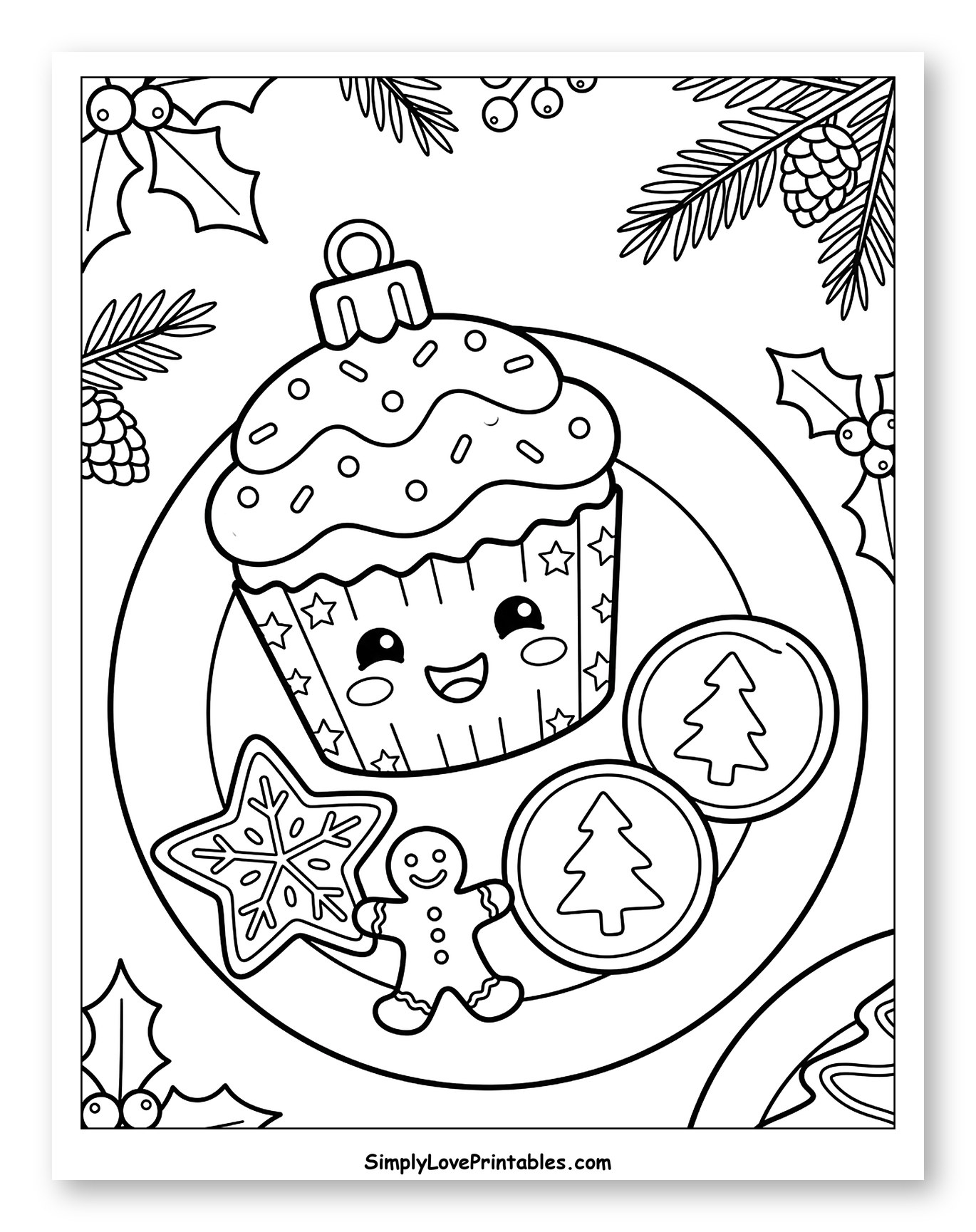 Happy Ornament Cupcake and Holiday Treats