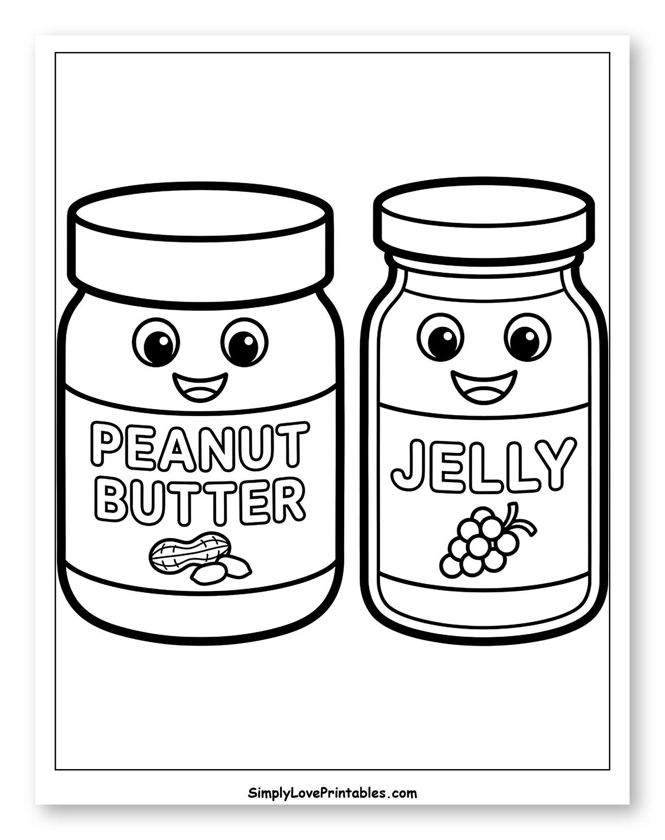 Happy Peanut Butter and Jelly Jars
