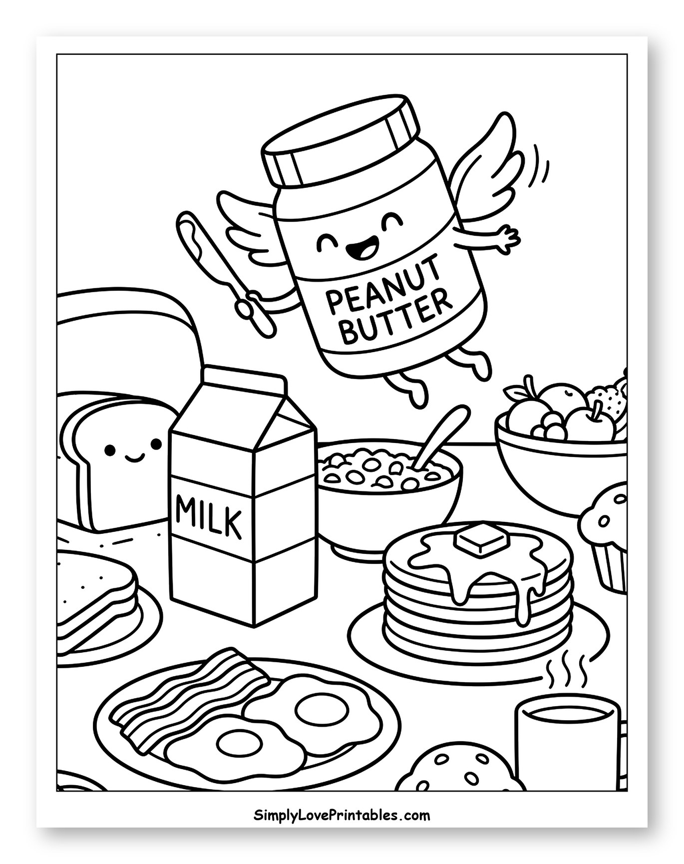 Happy Peanut Butter Jar and Breakfast Spread
