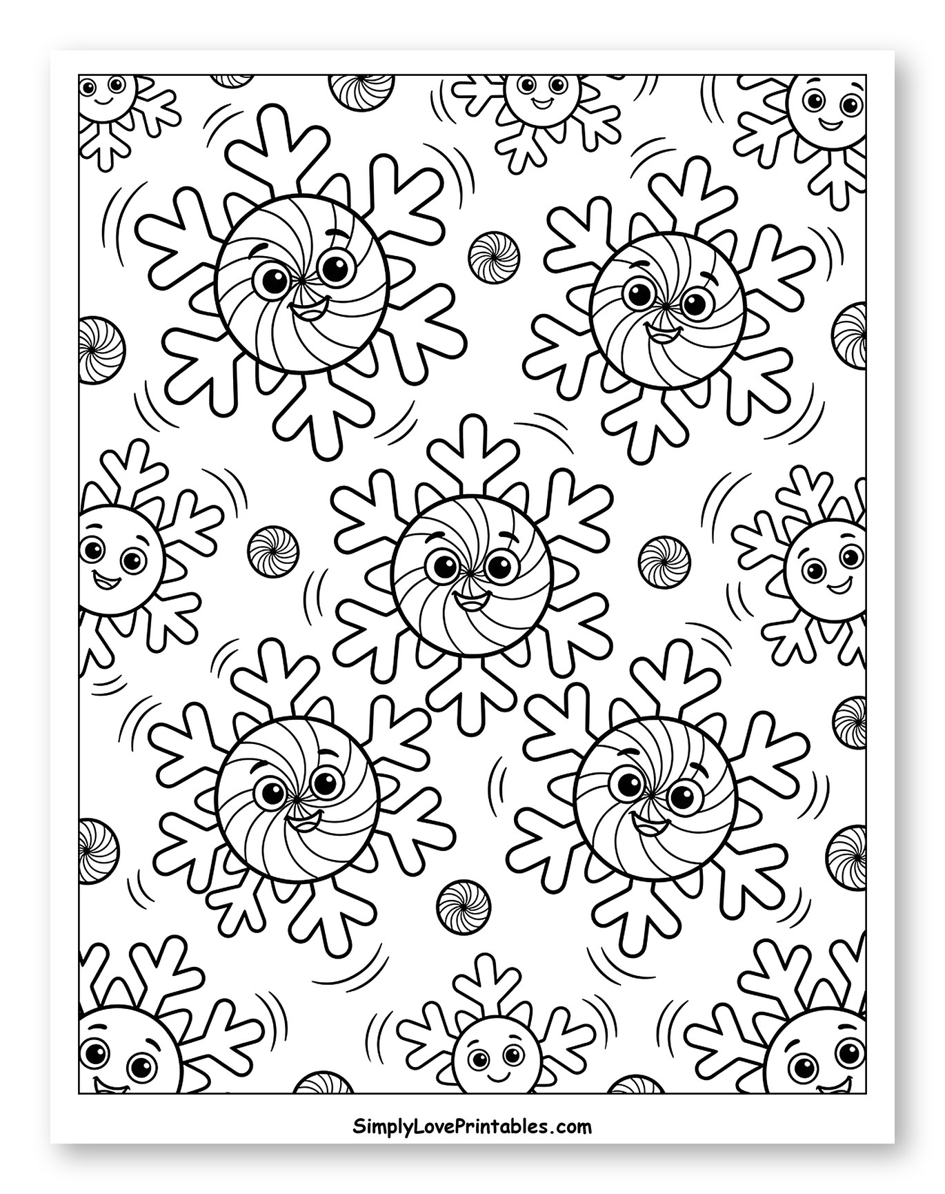 Happy Peppermint Snowflakes and Candies