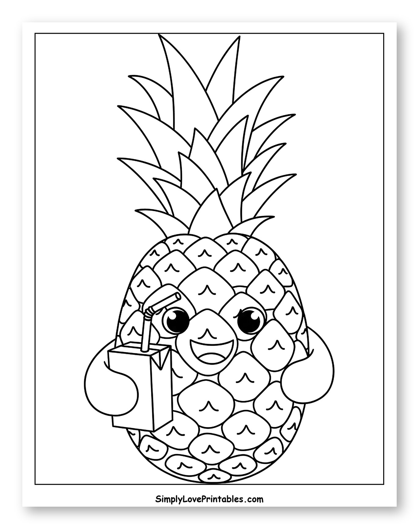Happy Pineapple with Juice Box