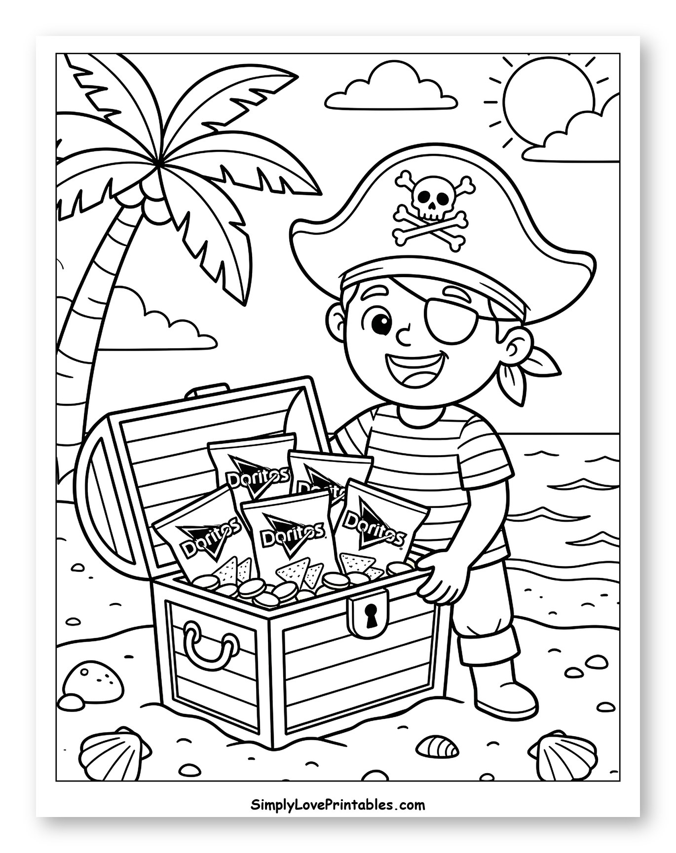 Happy Pirate Boy Finds Doritos Treasure Chest