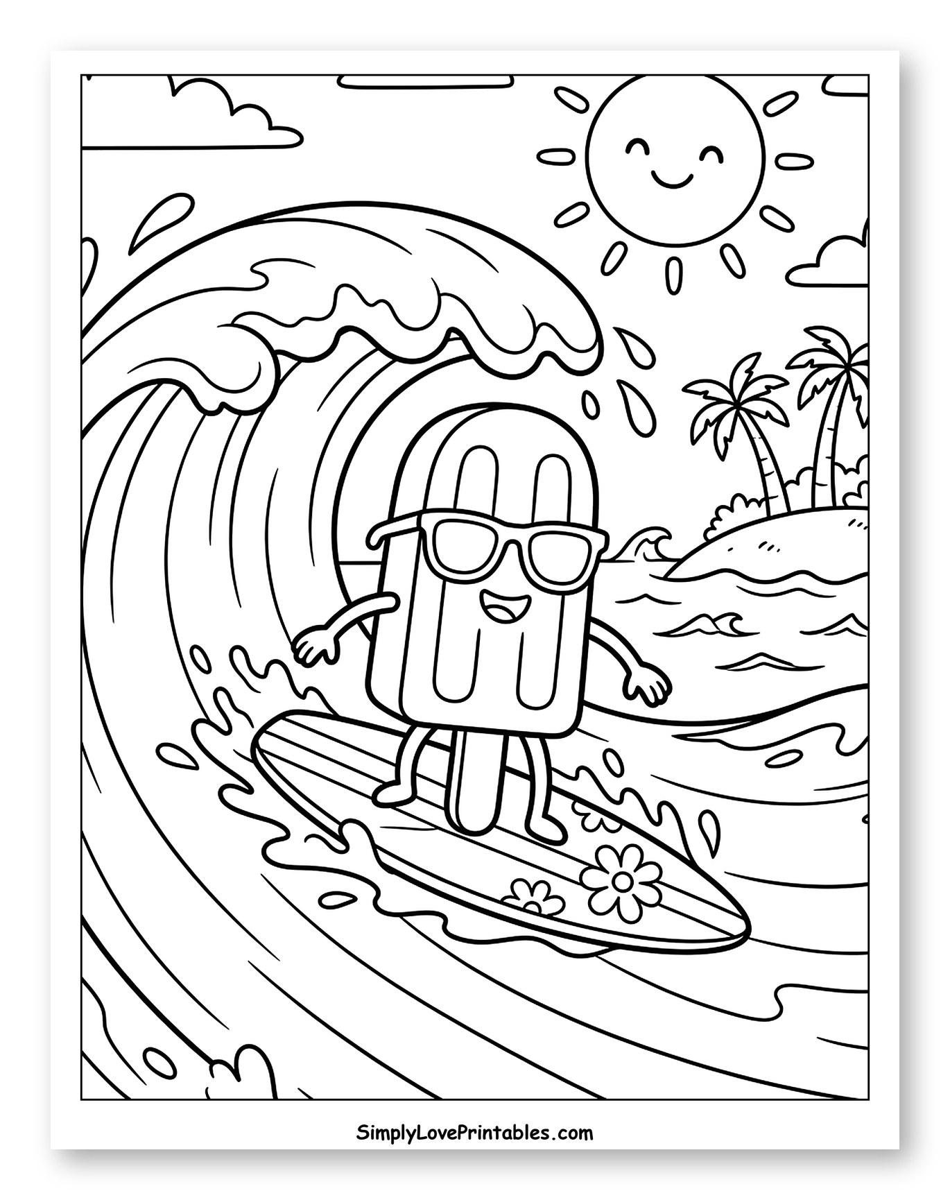 Happy Popsicle Surfing Under the Sun