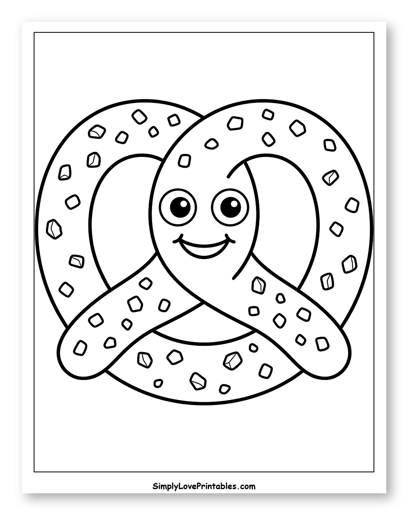 Happy Pretzel with a Friendly Face