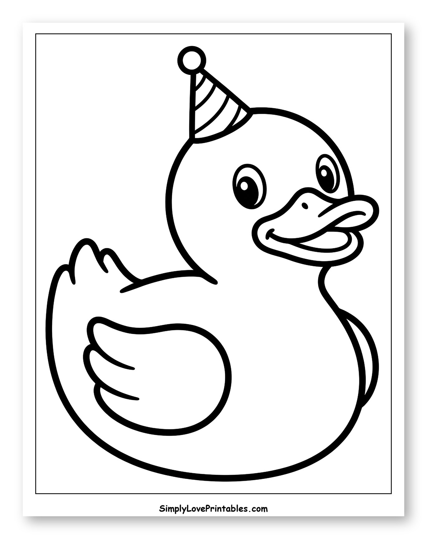 Happy Rubber Duck with a Party Hat
