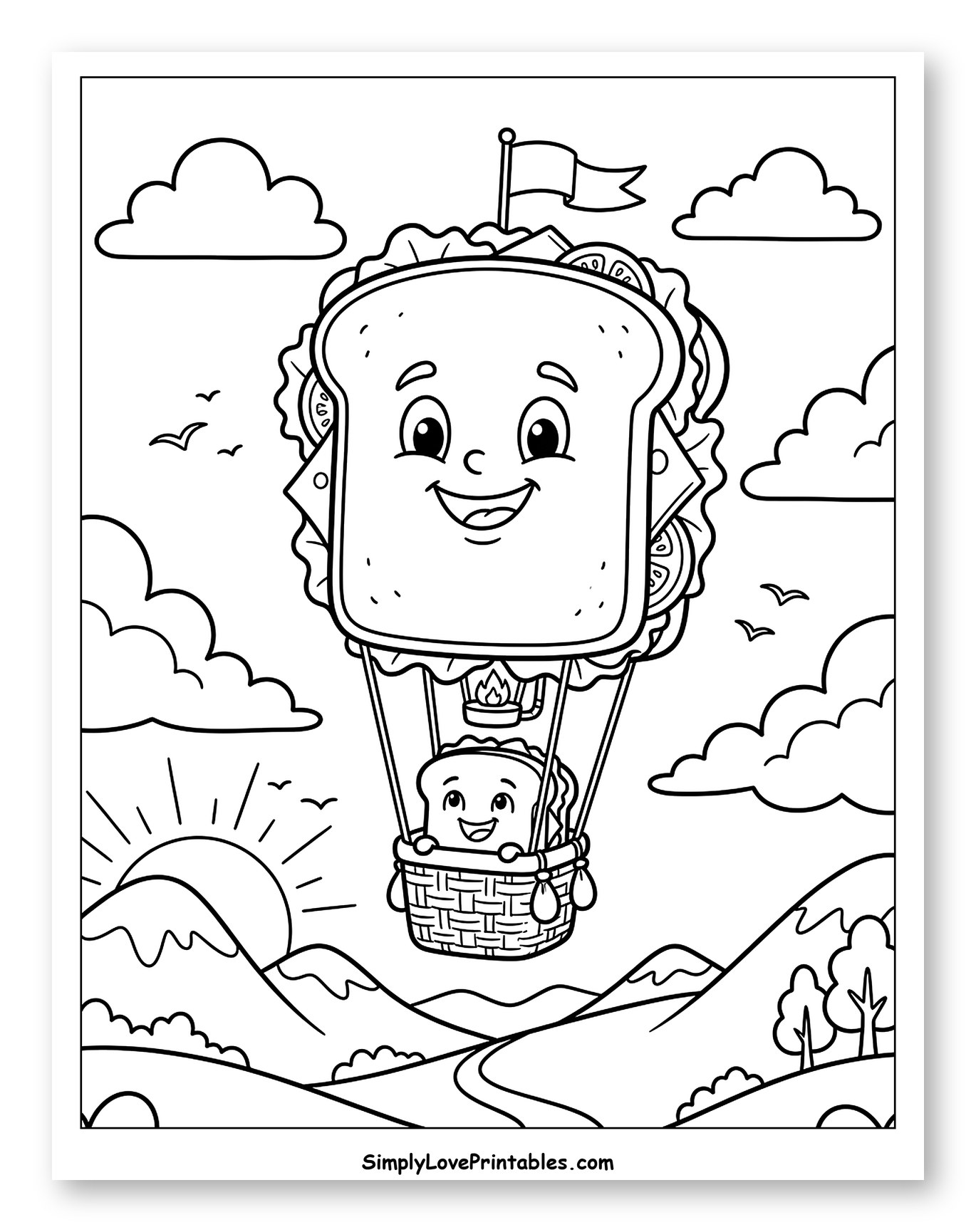 Happy Sandwich Hot Air Balloon Ride