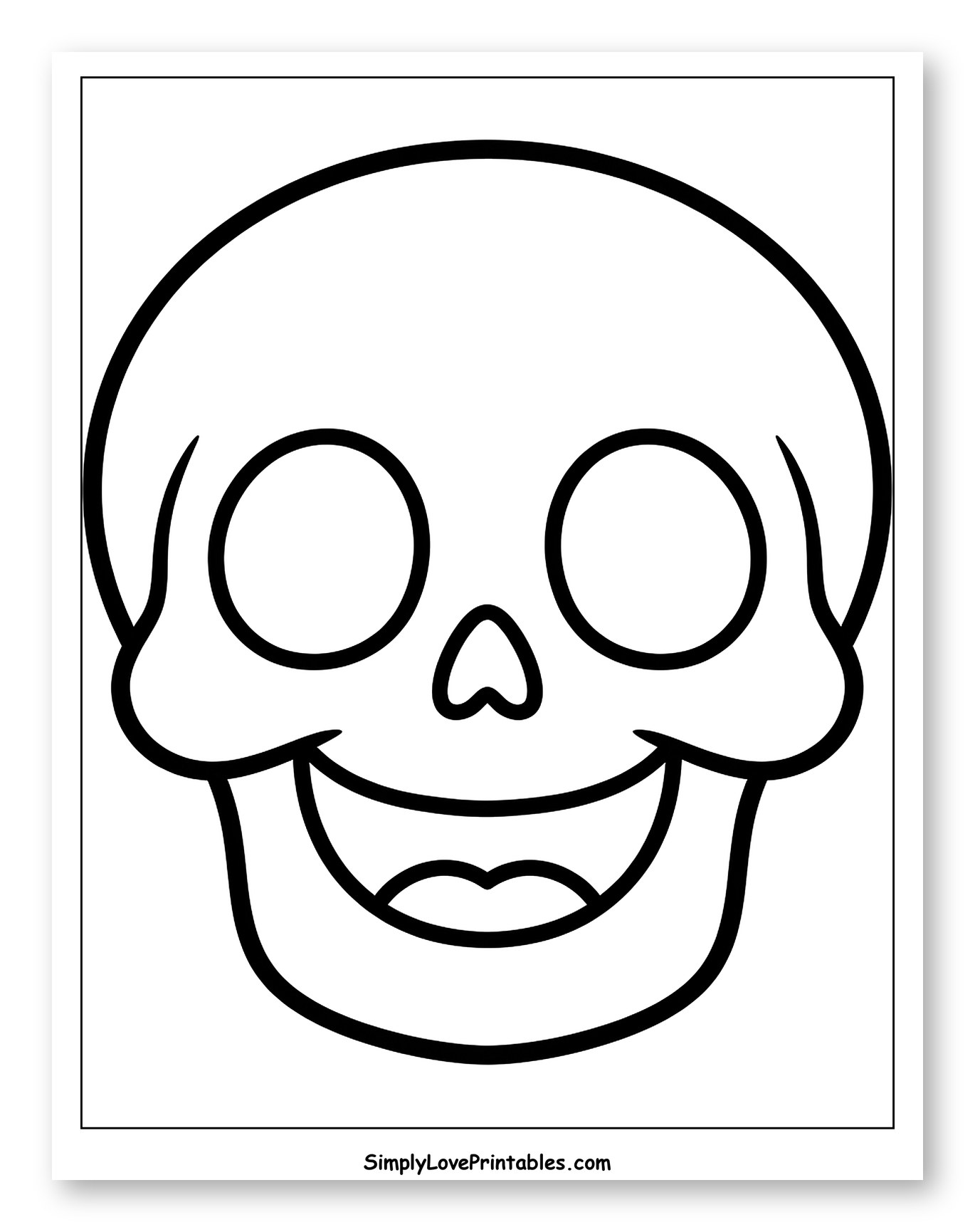 Happy Skull with Wide Smile
