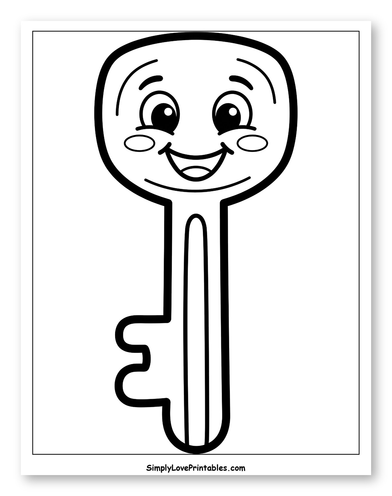 Happy Smiling Cartoon Key Character