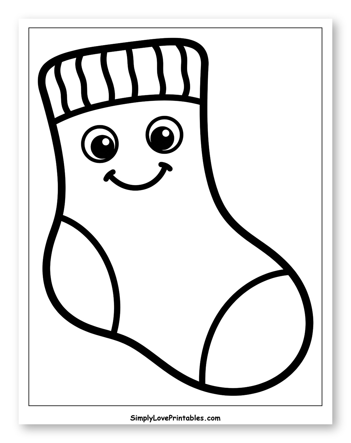 Happy Smiling Cartoon Sock