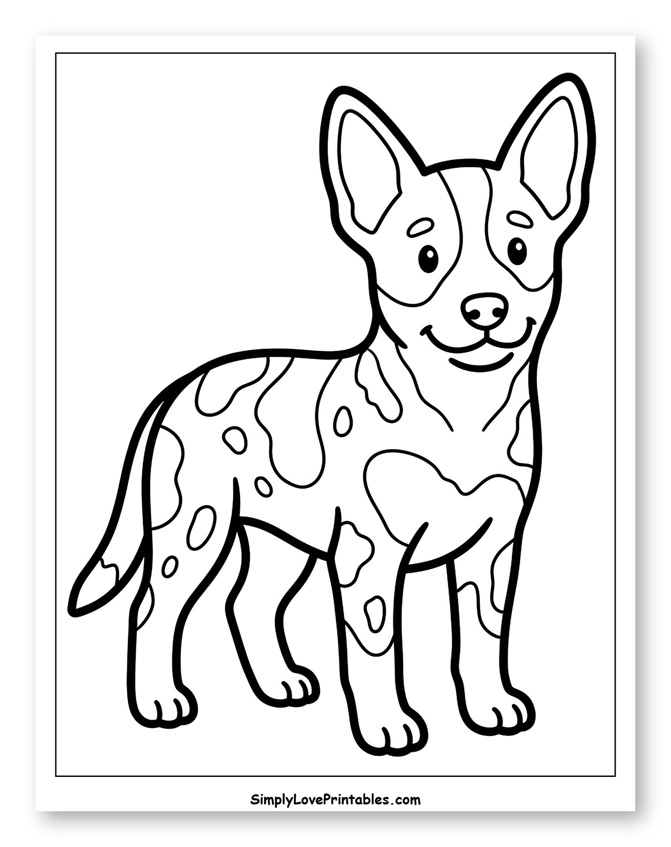 Happy Spotted Australian Cattle Dog Puppy