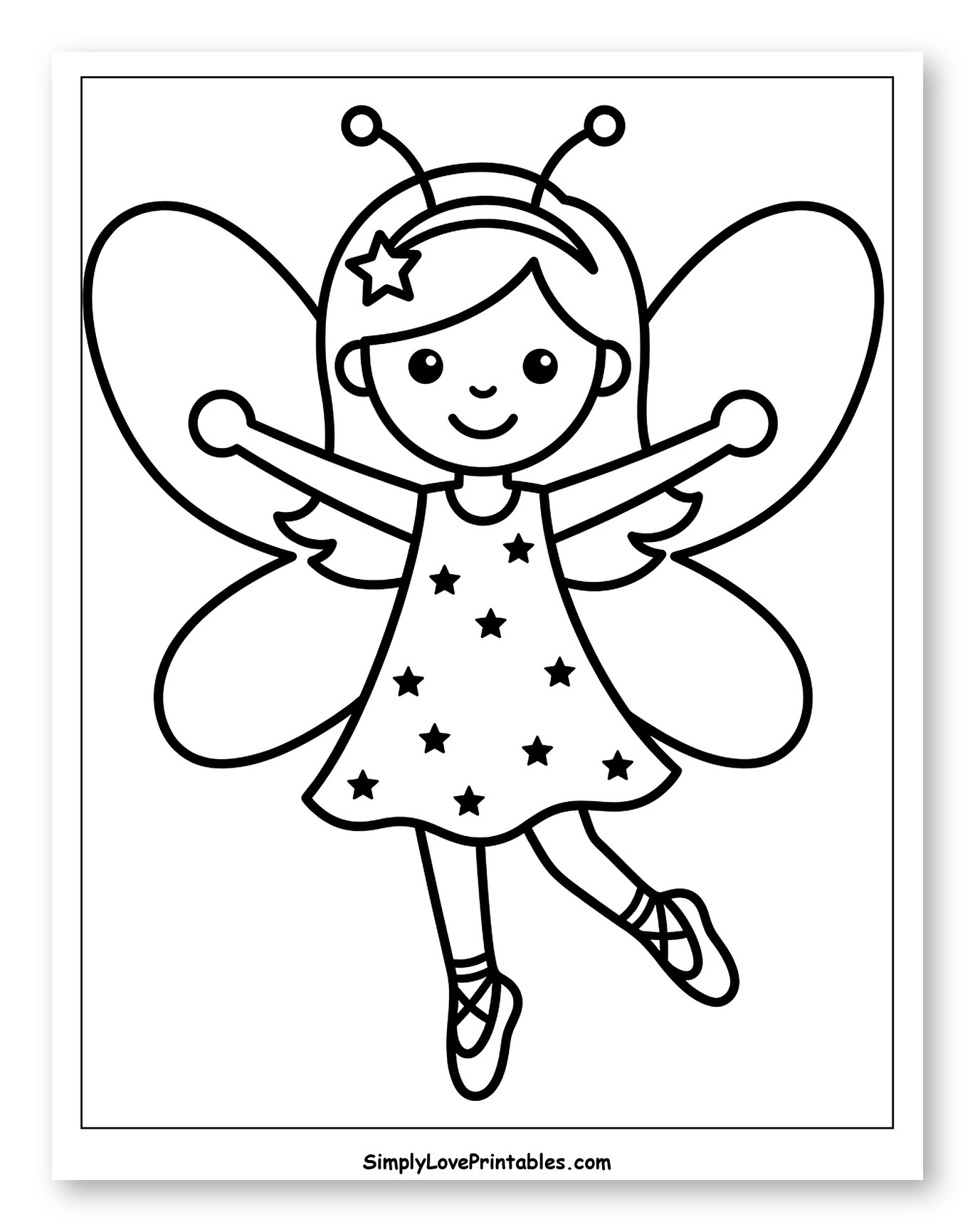 Happy Star Fairy with Wings