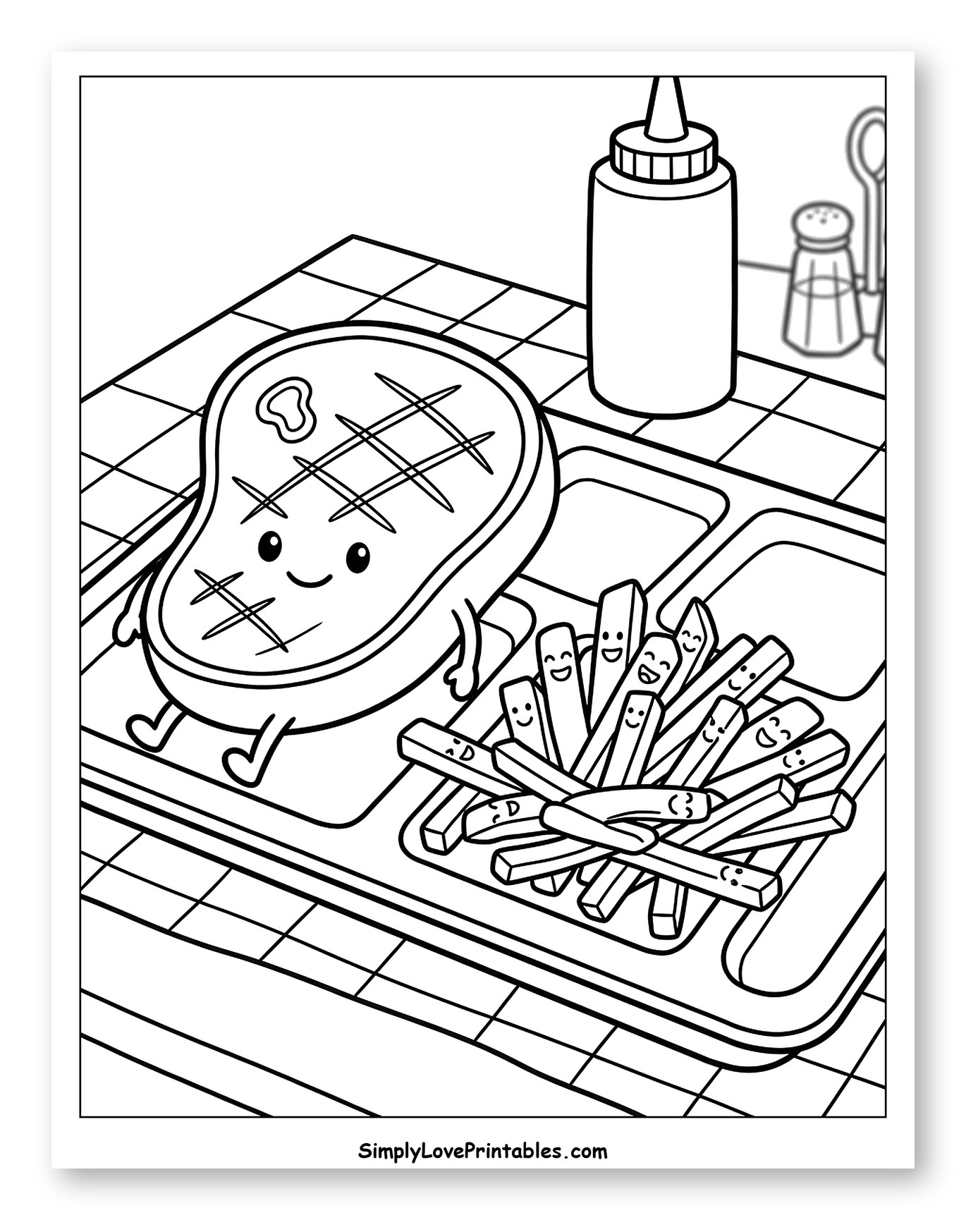 Happy Steak and French Fries Meal