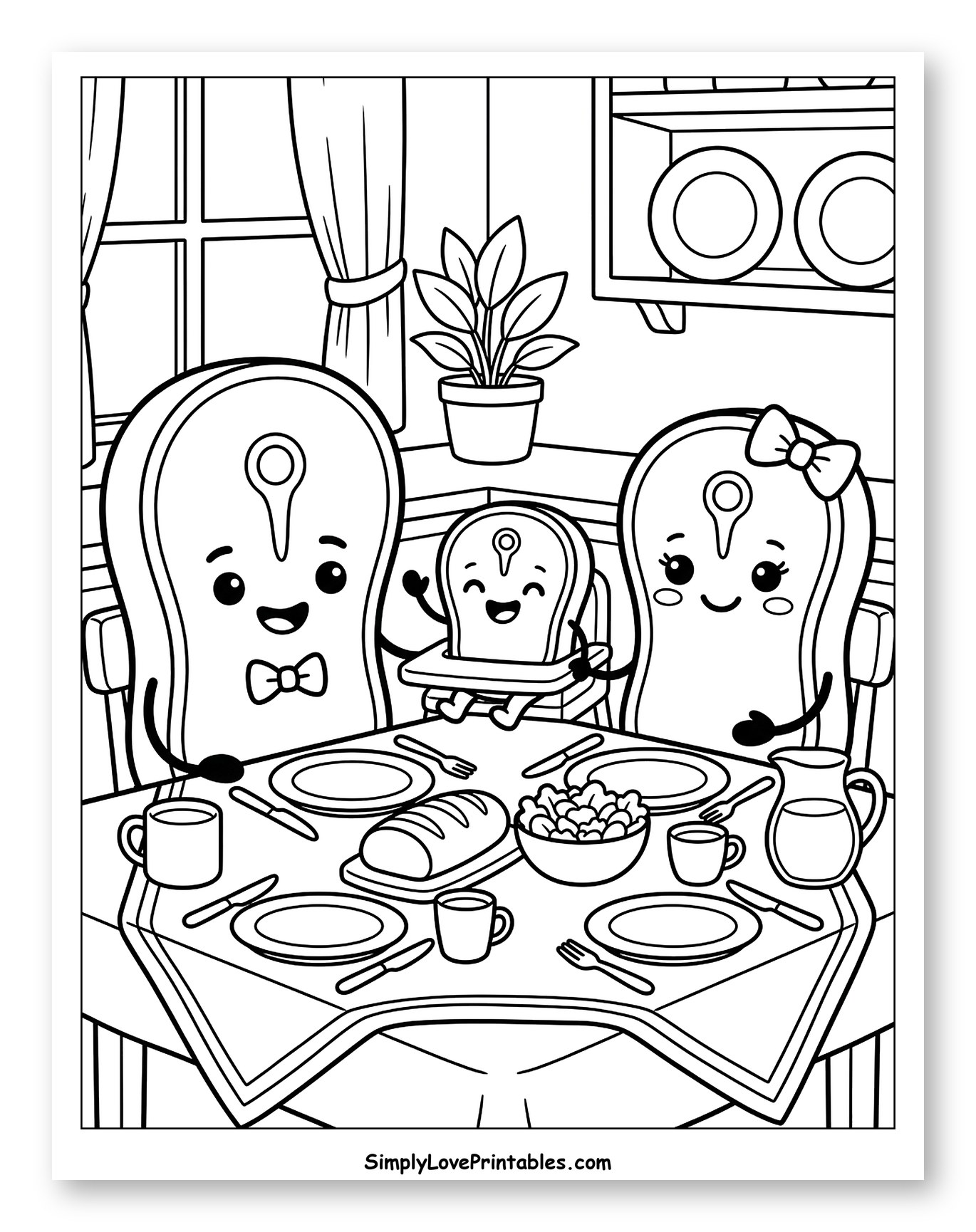 Happy Steak Family Dinner at Table