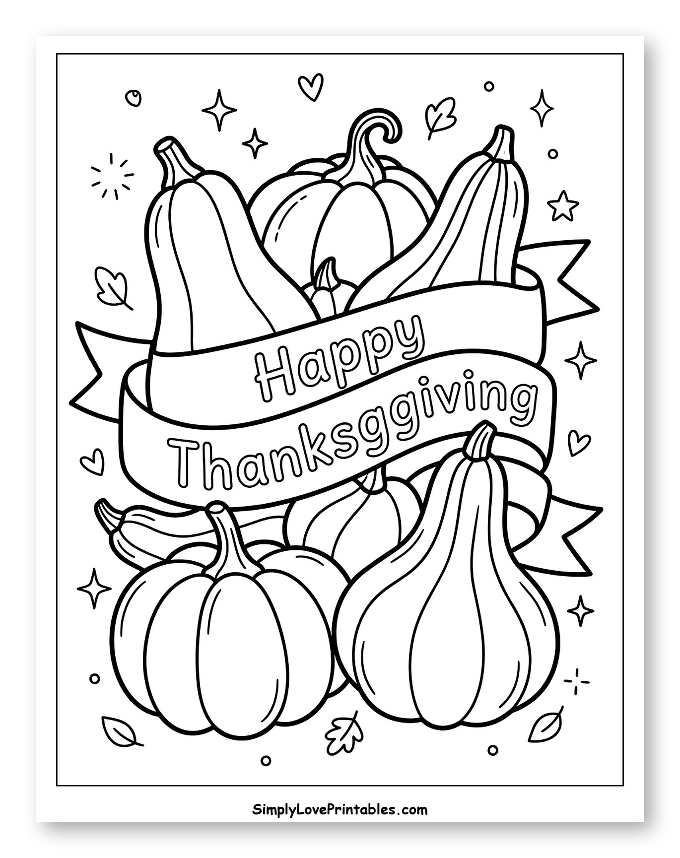 Happy Thanksgiving Pumpkins and Gourds