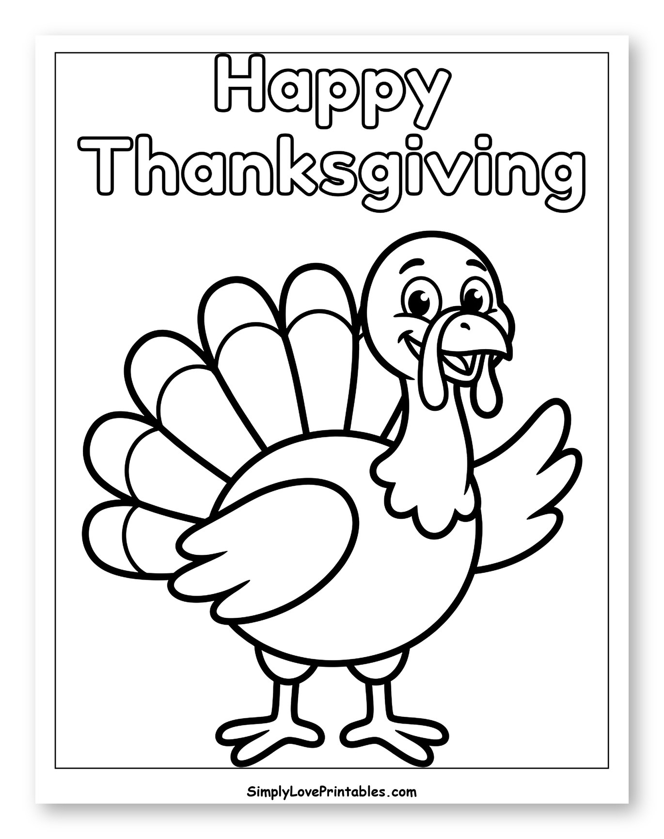 Happy Thanksgiving Smiling Turkey
