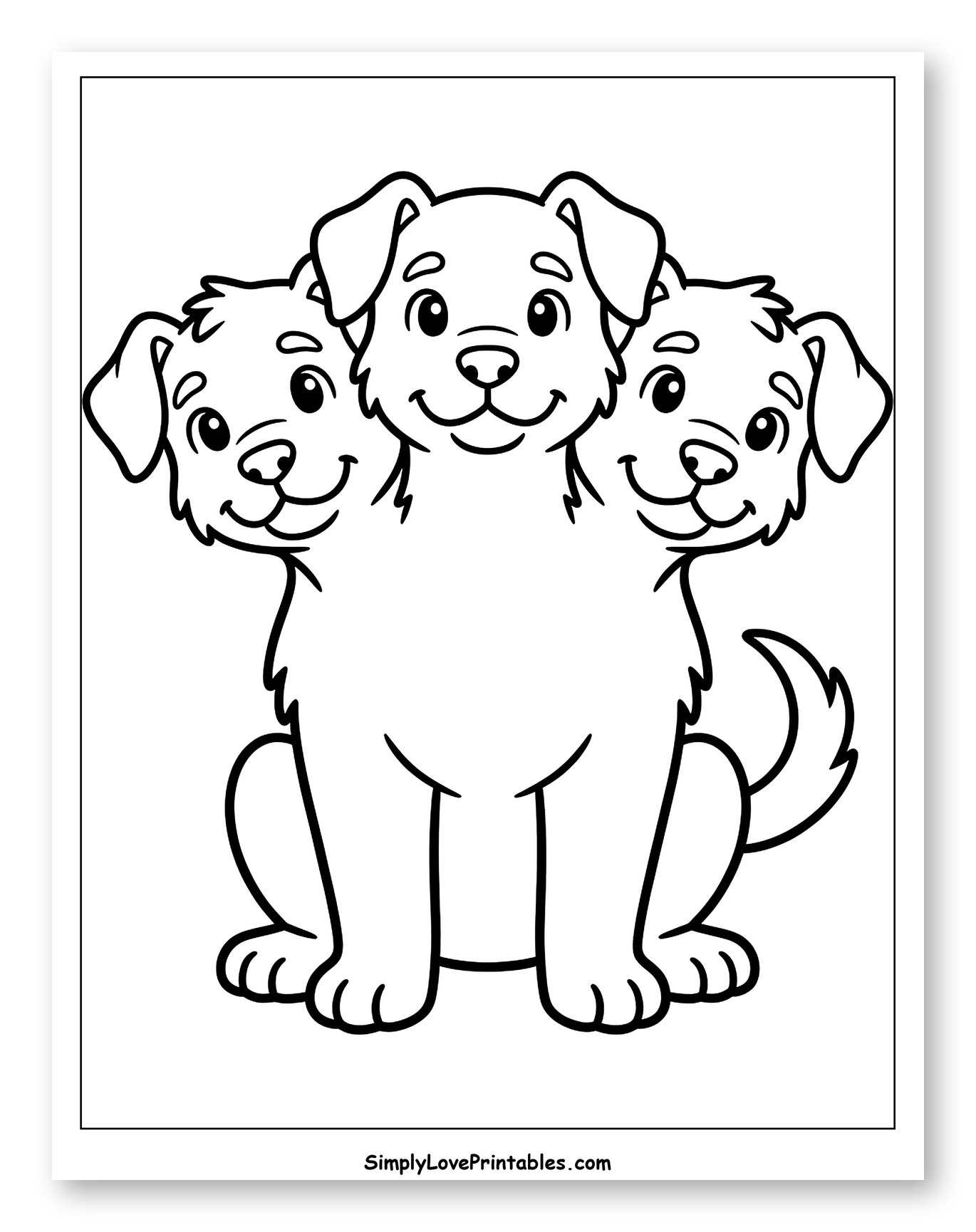 Happy Three-Headed Puppy Cerberus