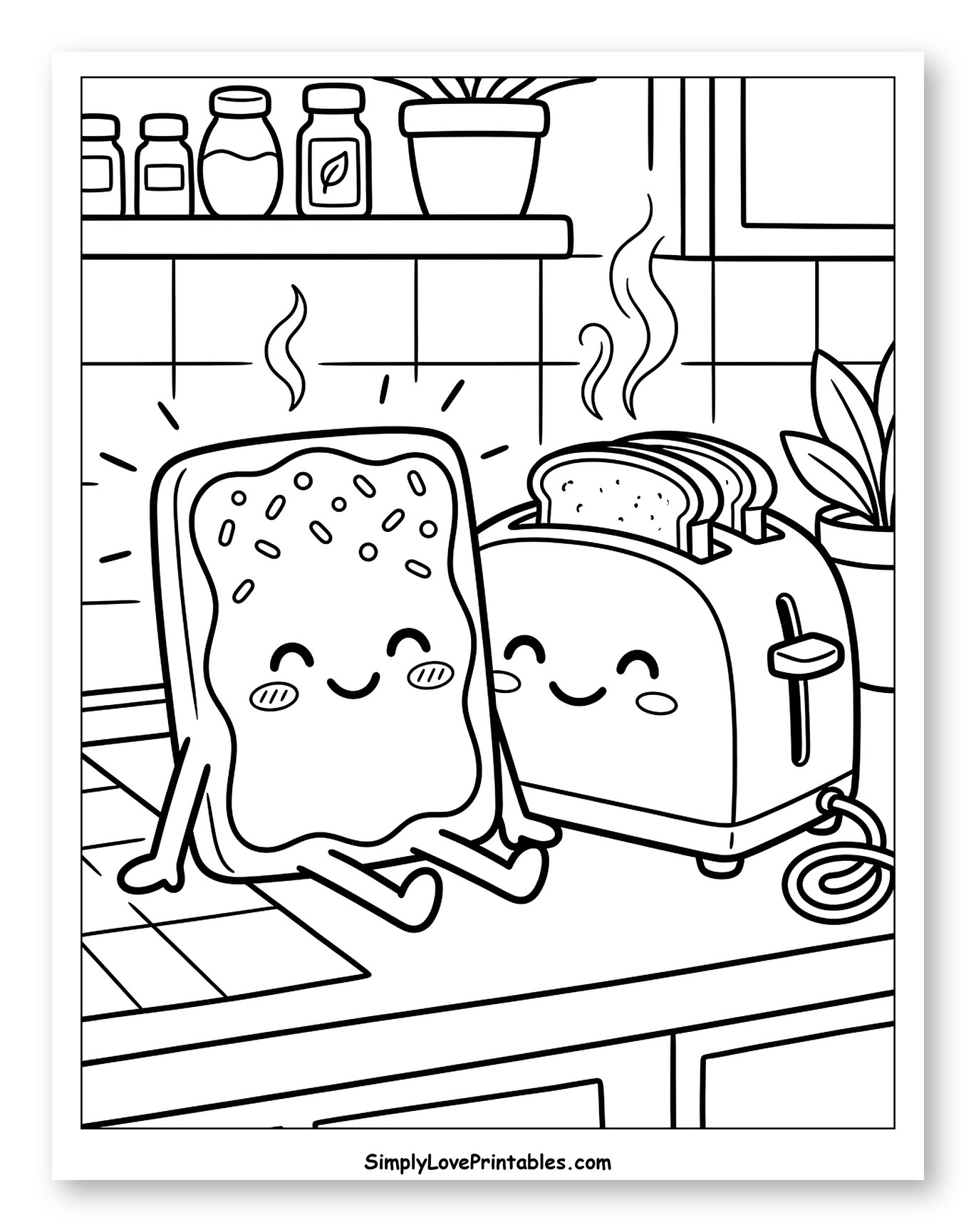 Happy Toast and Toaster Friends