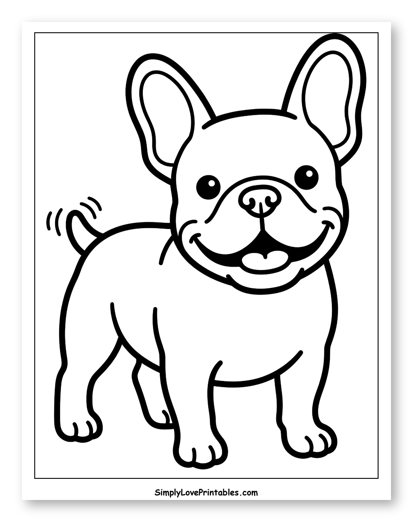 Happy Waving Tail French Bulldog Puppy