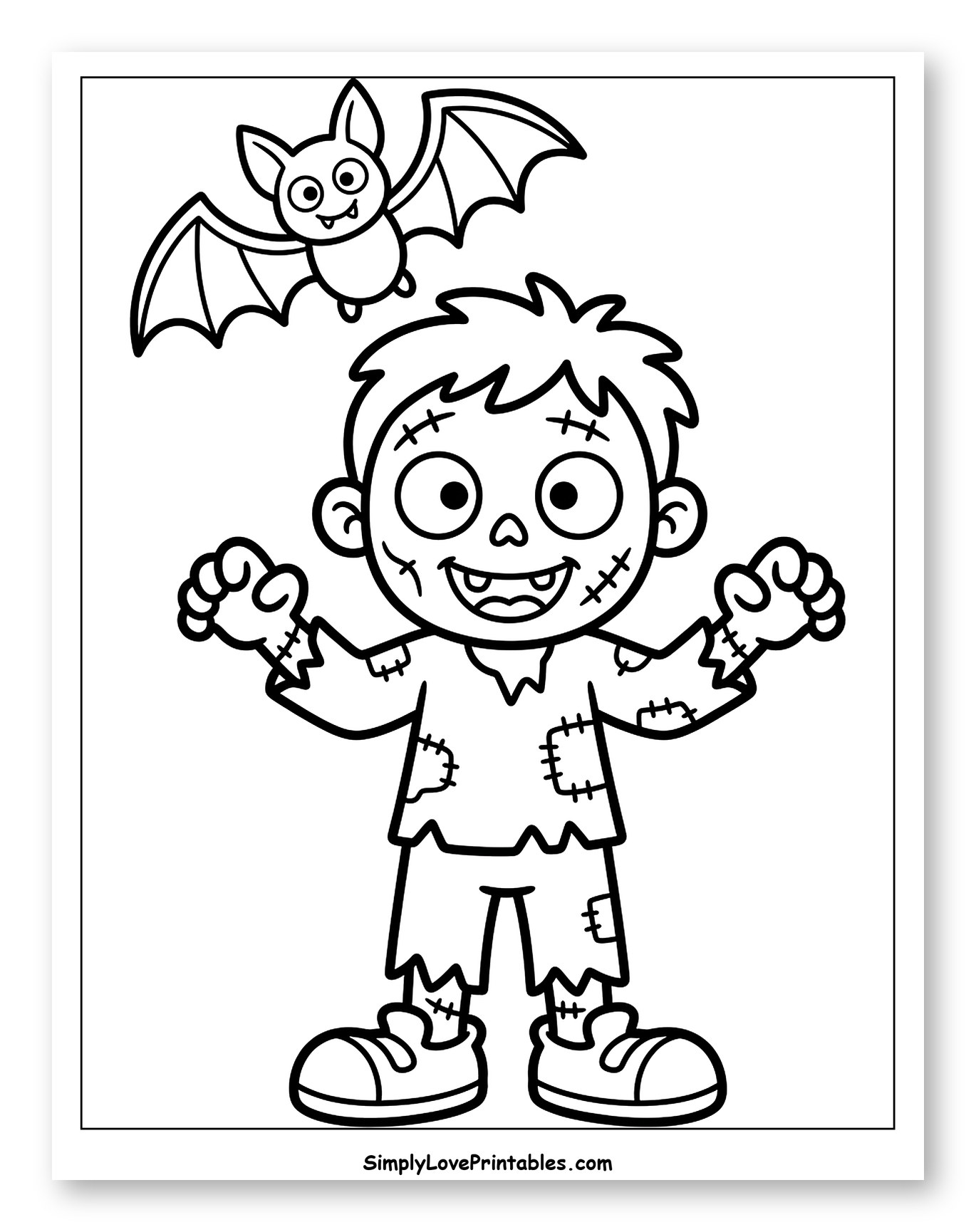 Happy Zombie Boy and Little Bat