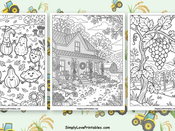 harvest coloring pages featured image