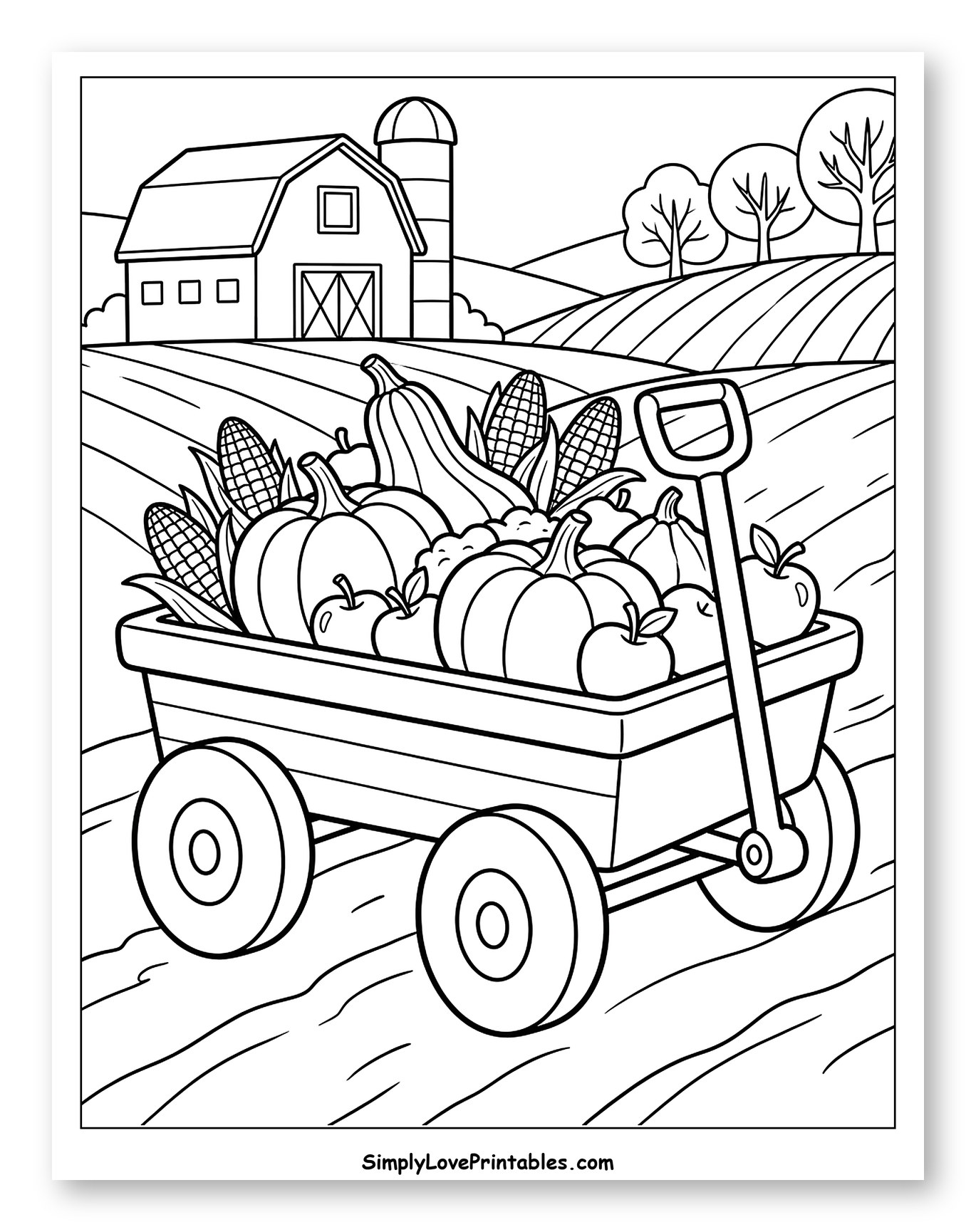 Harvest Wagon Full of Fall Crops