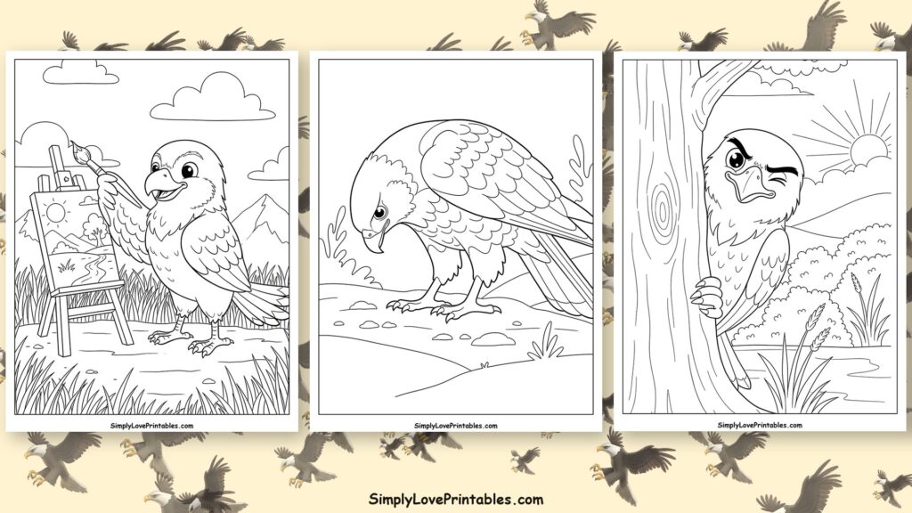 hawk coloring pages featured image