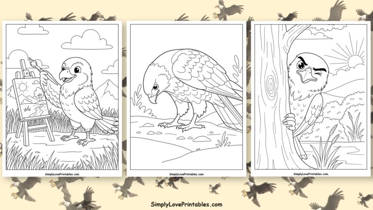 hawk coloring pages featured image