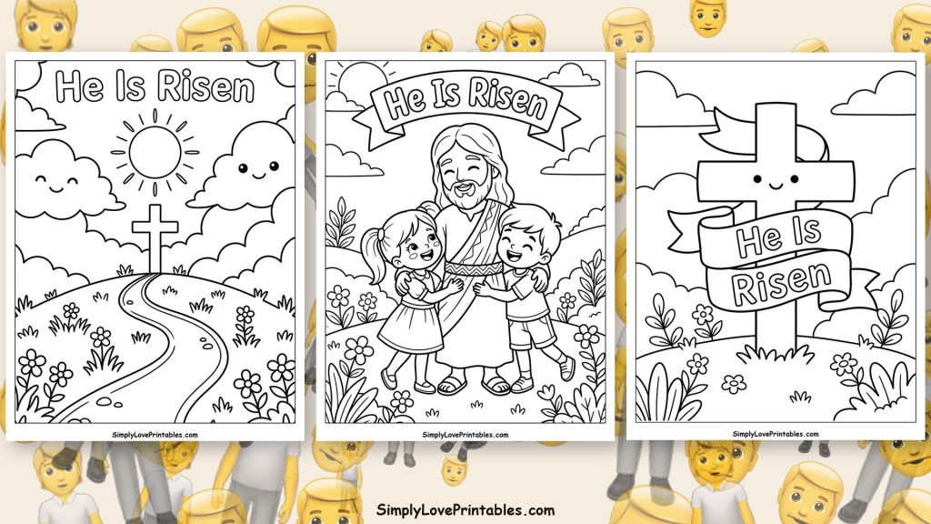 He is risen coloring pages featured image