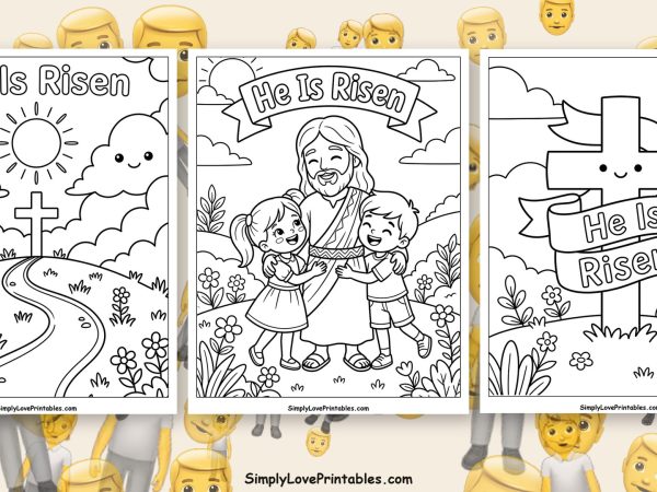 He is risen coloring pages featured image