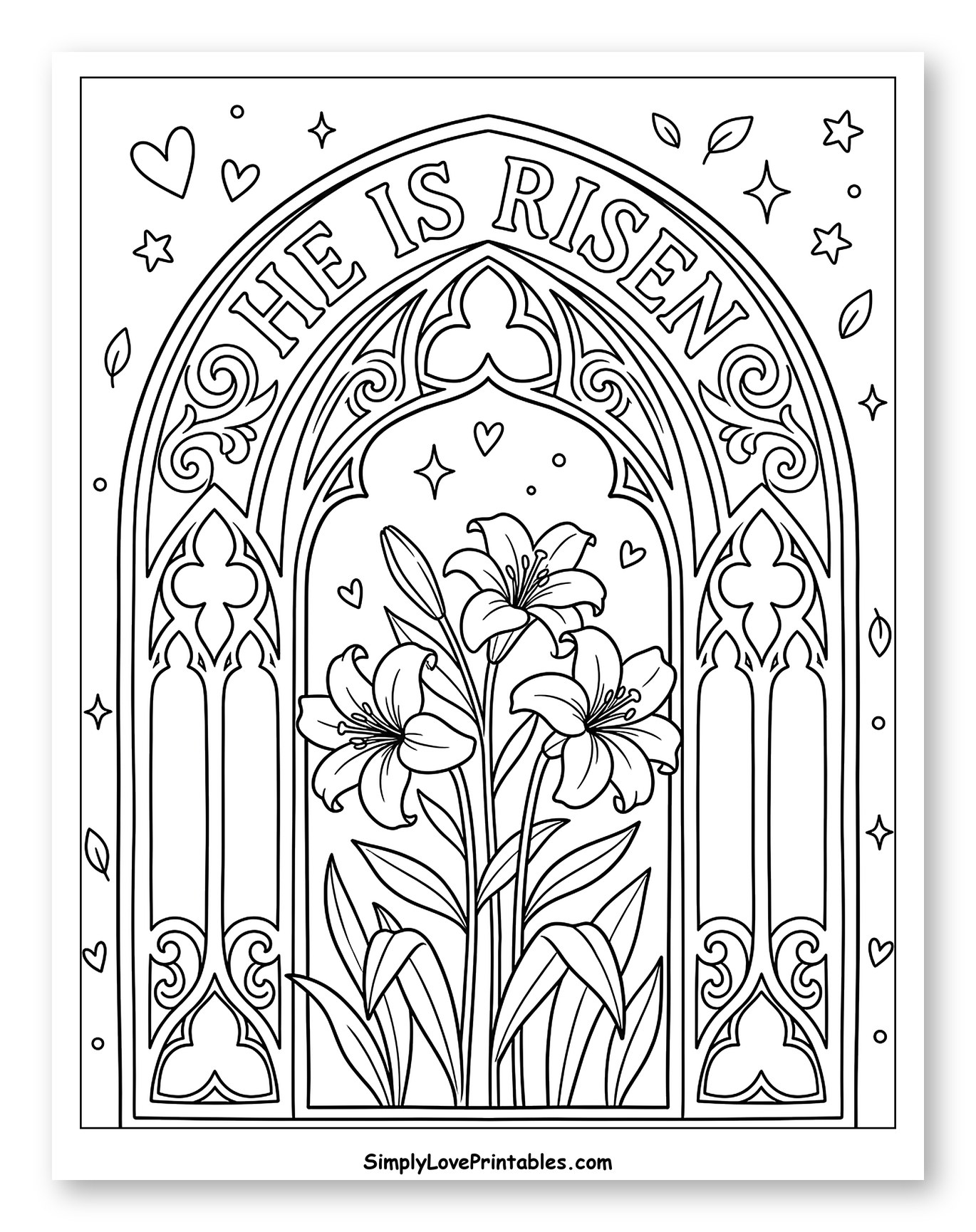 He Is Risen Easter Lilies Archway
